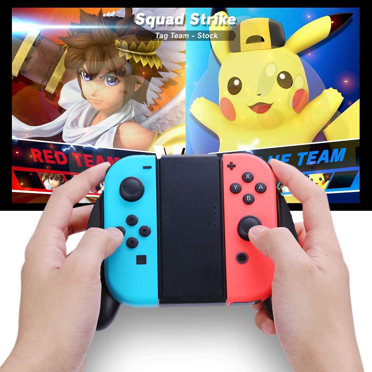 Agarraderas para Joy-Con Nintendo Switch HEYSTOP 3 en 1 Negro