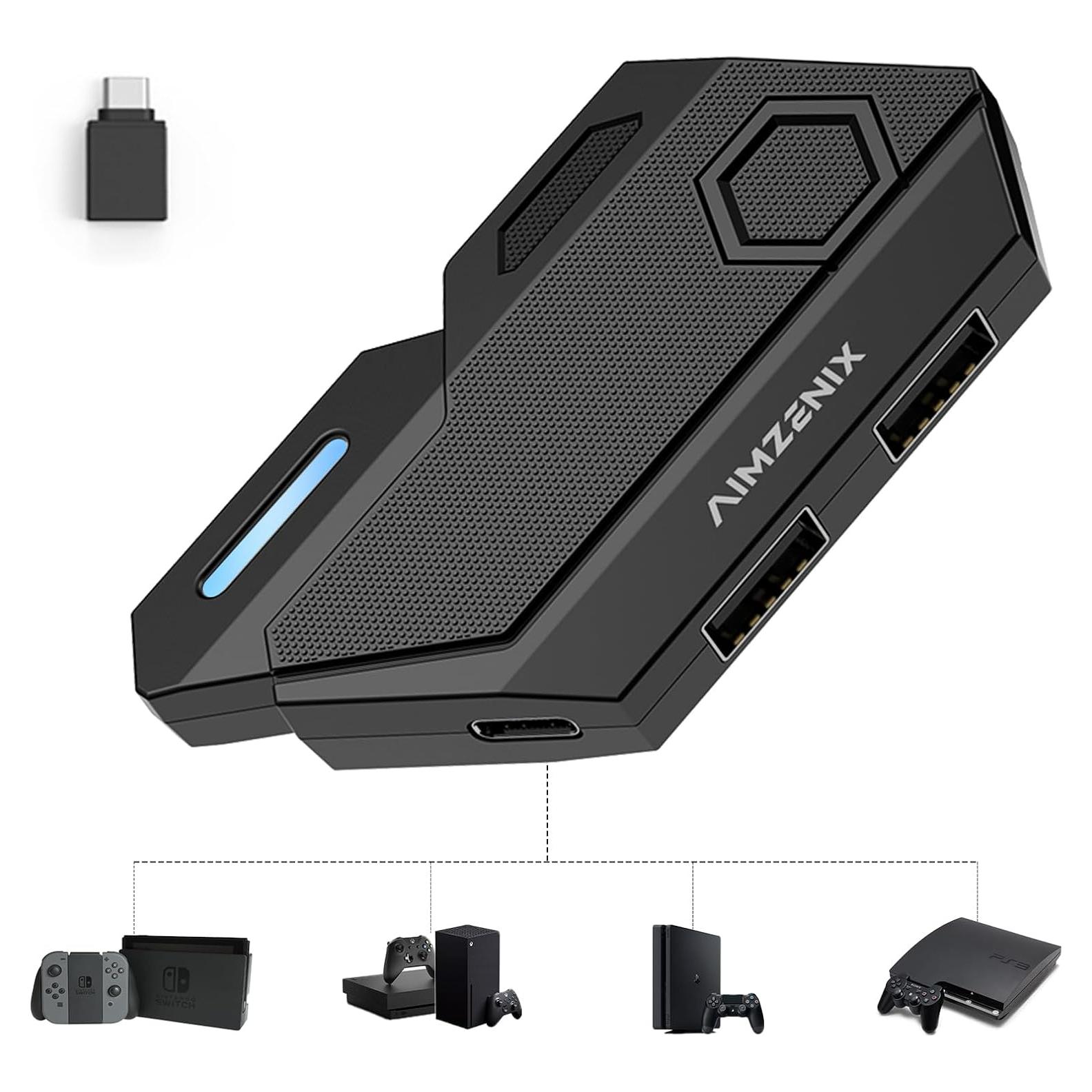 Adaptador de Teclado y Ratón Arvin para PS4/Xbox/Switch - Mapeo Personalizado