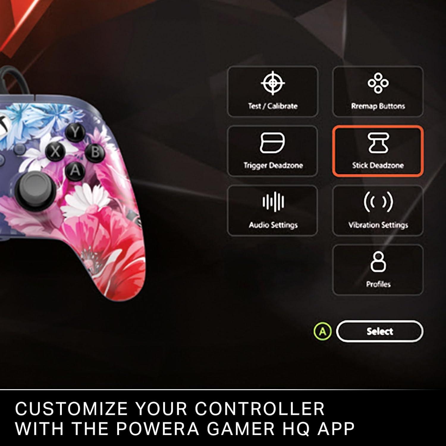 Controlador con cable PowerA Advantage Plus Xbox Series X|S Noche Flor