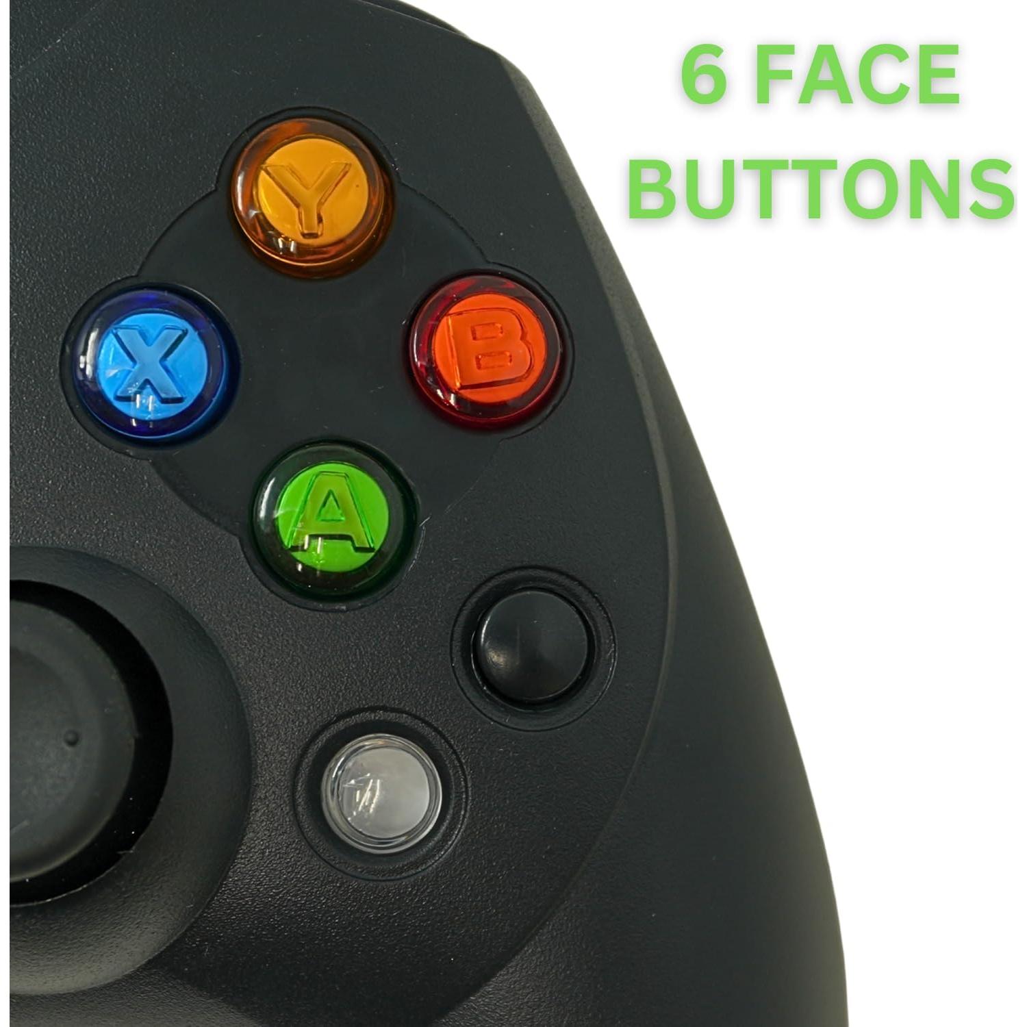 Controlador Old Skool S-Type con cable para Xbox Original - Negro