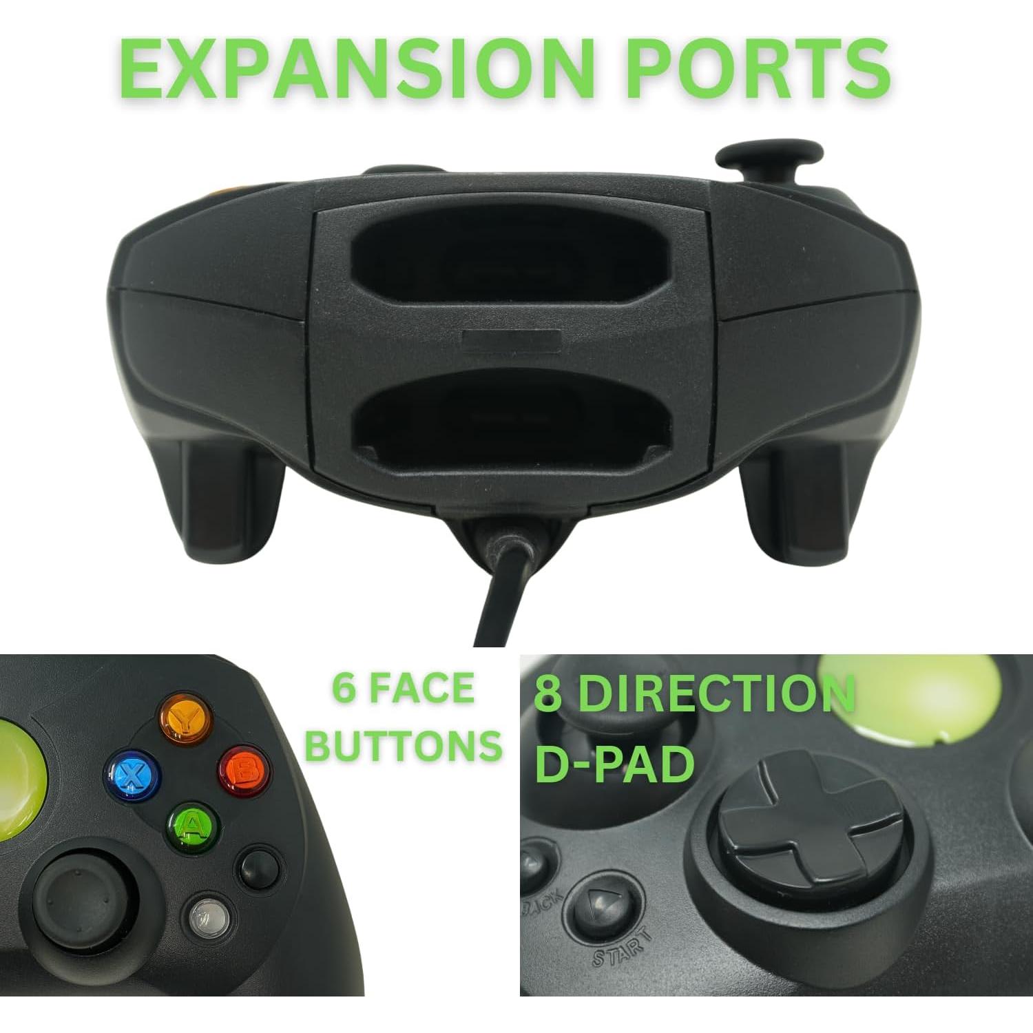 Controlador Old Skool S-Type con cable para Xbox Original - Negro