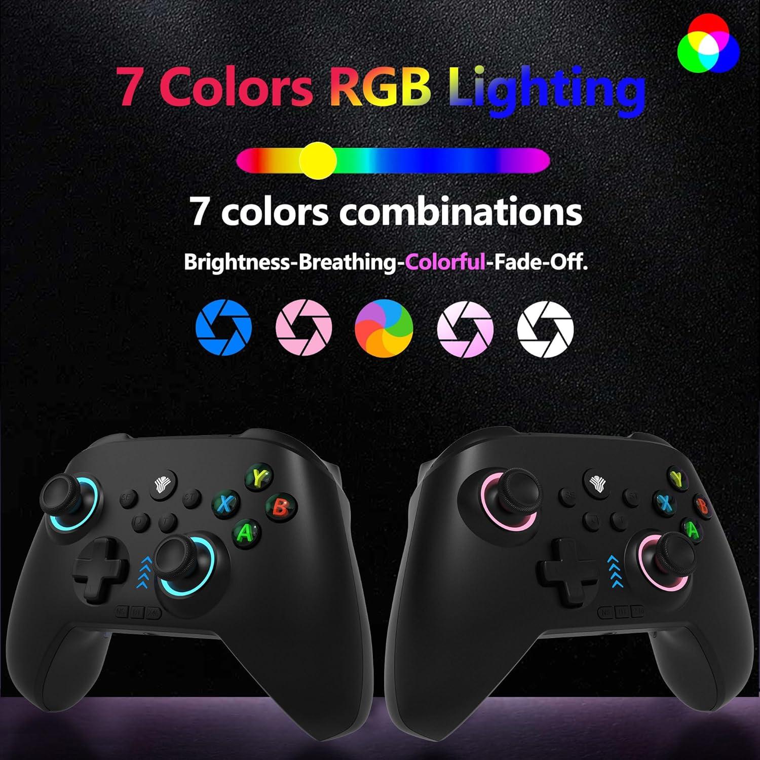 Controlador Inalámbrico YUYIU 2.4G para PC y Switch RGB
