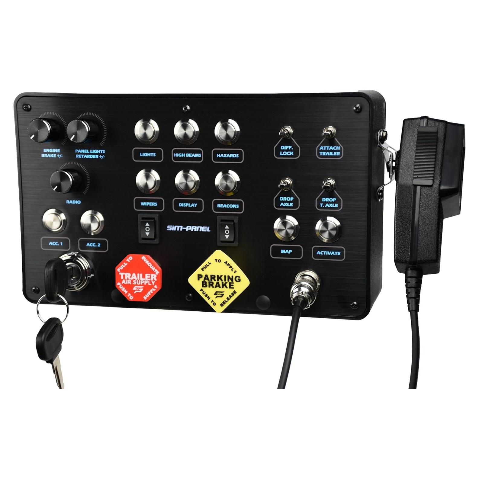 Caja de Botones Clásica II Sim-Panel ATS/ETS - Aluminio Negro