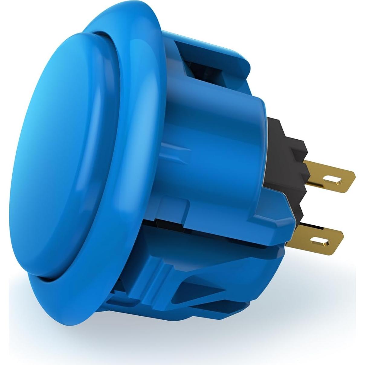 Botones de Arcade QANBA D-lite 30mm Azul Snap-In 24 Pcs