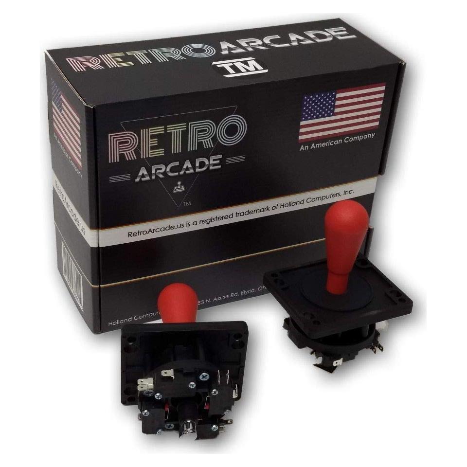 Joystick de Arcade Estilo Competencia RetroArcade Rojo 8 Direcciones