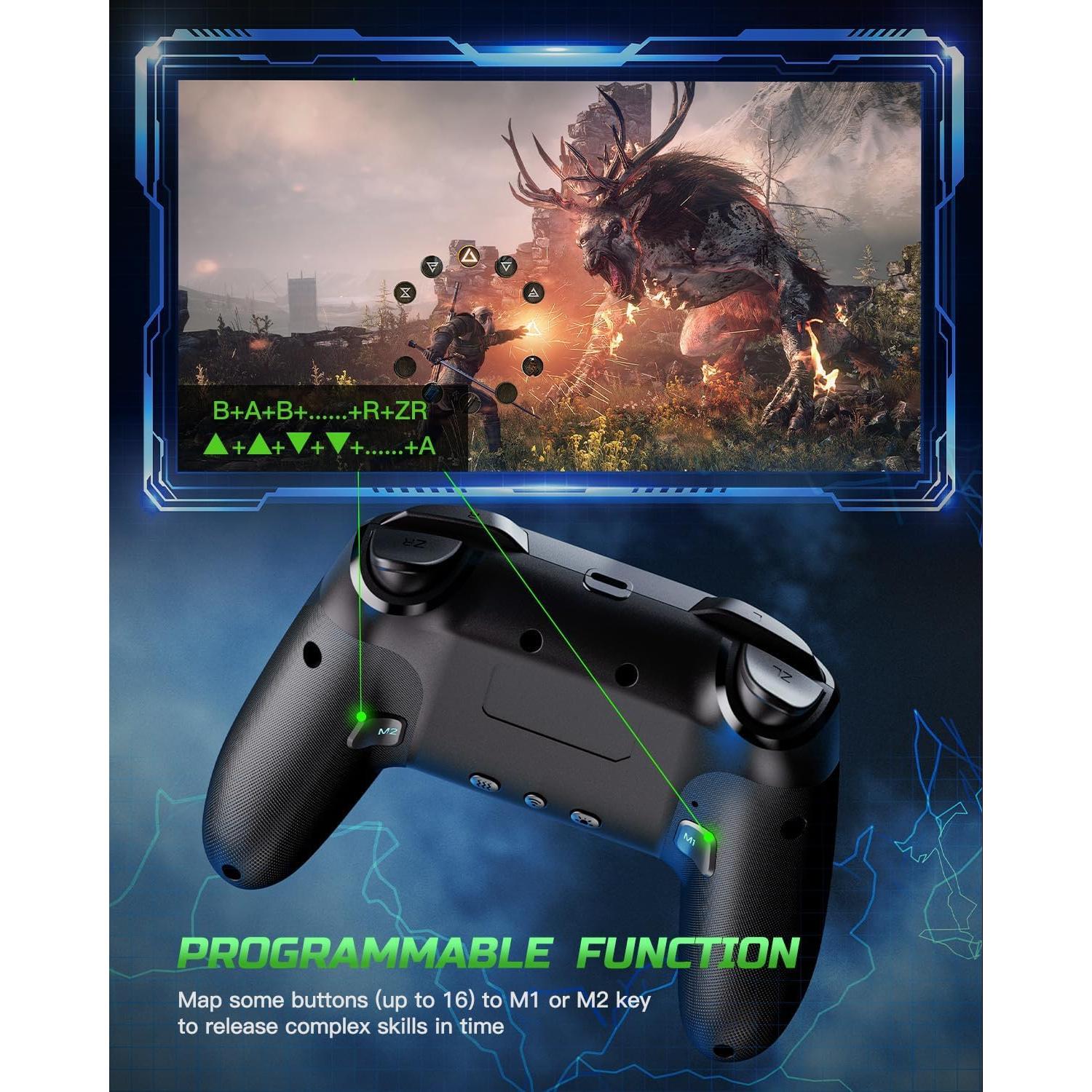 Controlador Inalámbrico VOYEE para Switch/Lite/OLED/PC - RGB 1000mAh