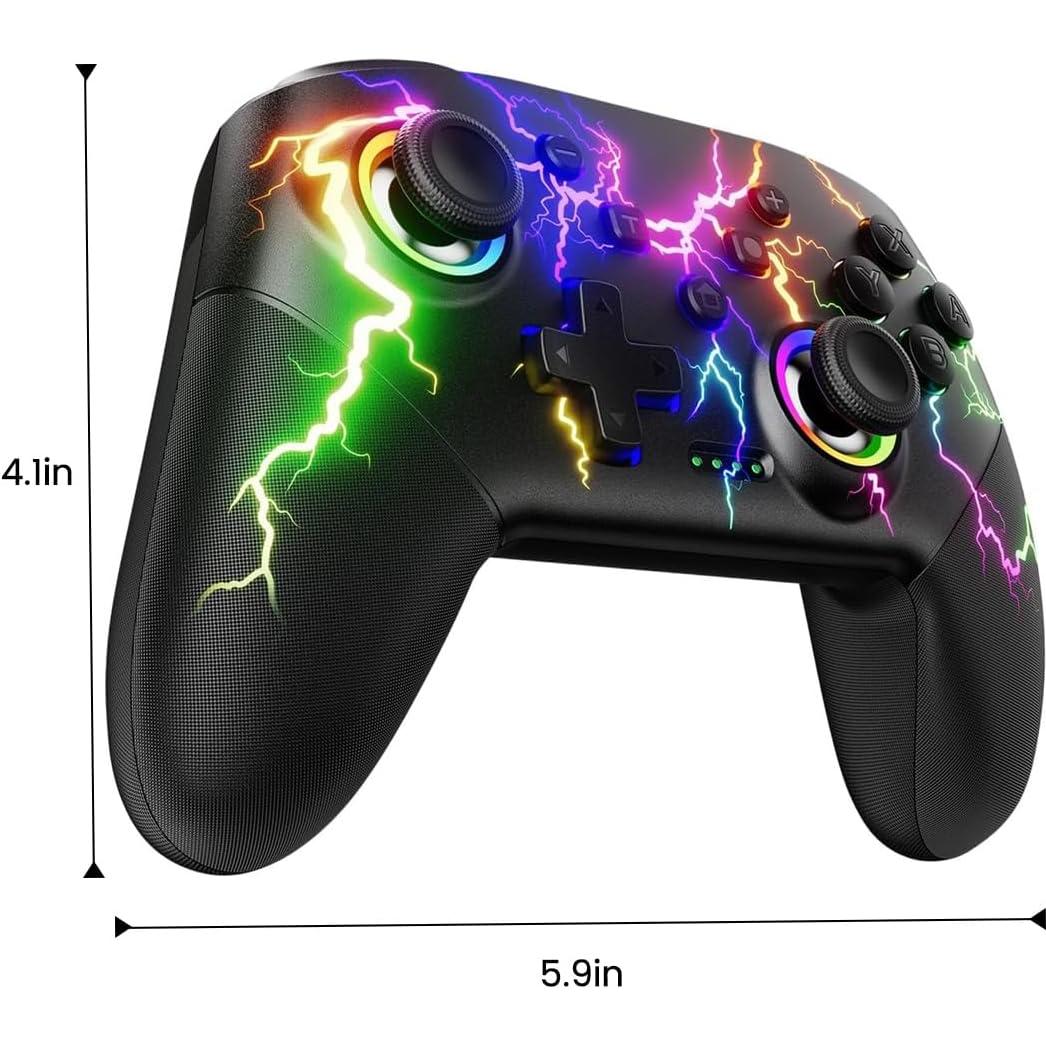 Controlador Inalámbrico VOYEE para Switch/Lite/OLED/PC - RGB 1000mAh