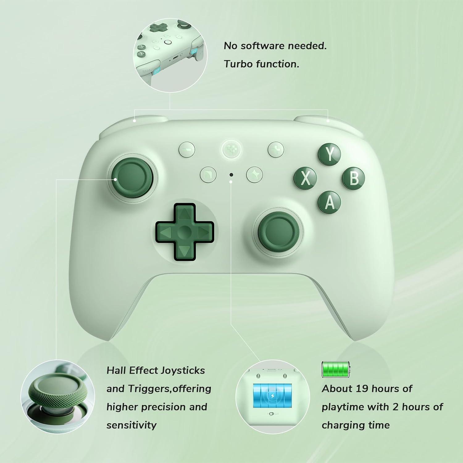 Controlador Inalámbrico 8Bitdo Ultimate 2C Verde para PC y Android