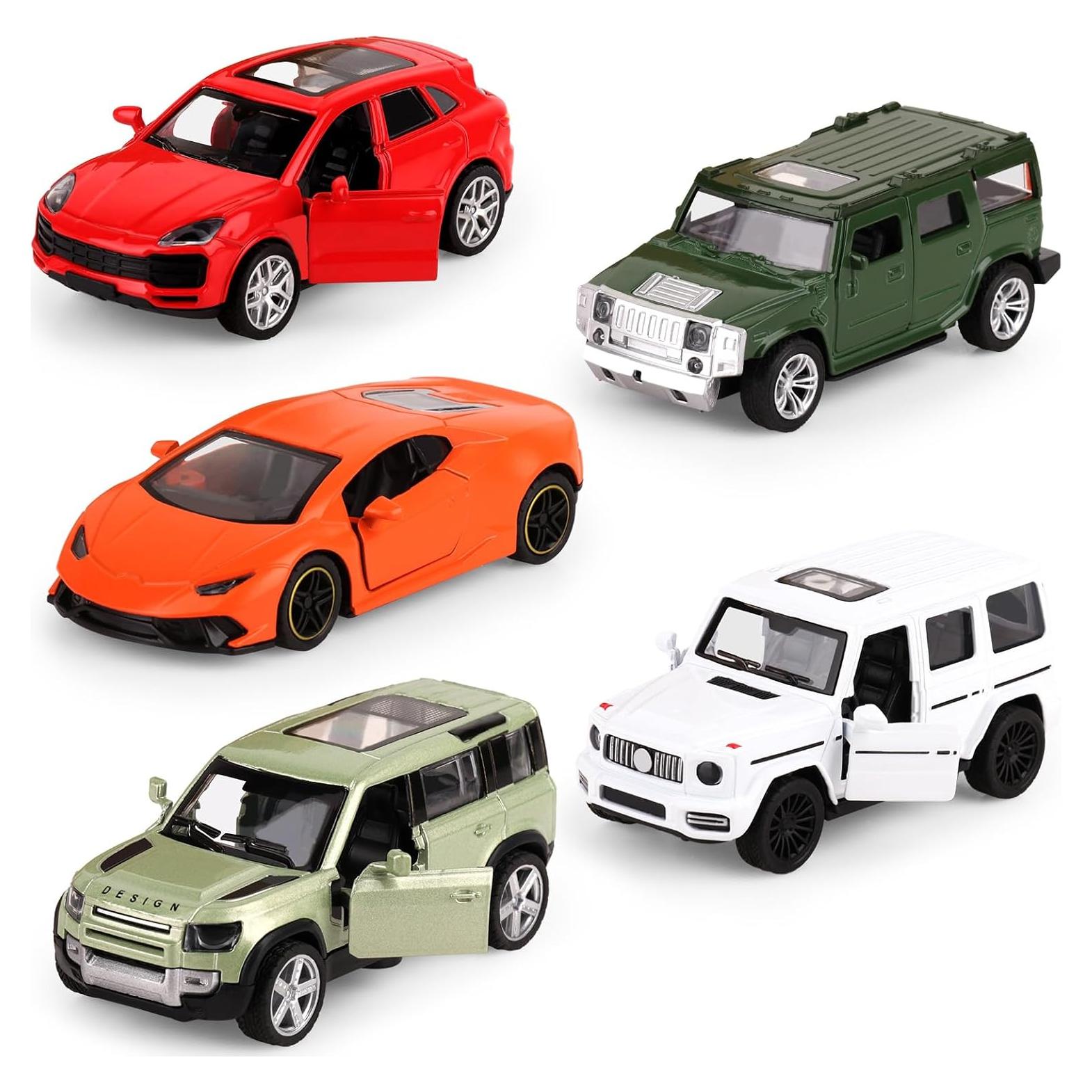Juego de 5 Coches de Juguete Hooqict de Metal Fundido para Niños