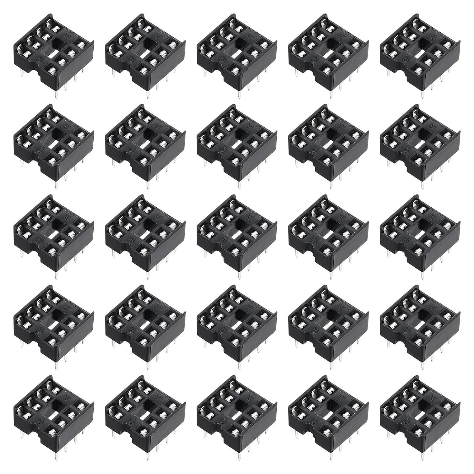 Adaptador de Zócalo DIP IC 8 Pines MECCANIXITY 80 Pcs 2.54mm