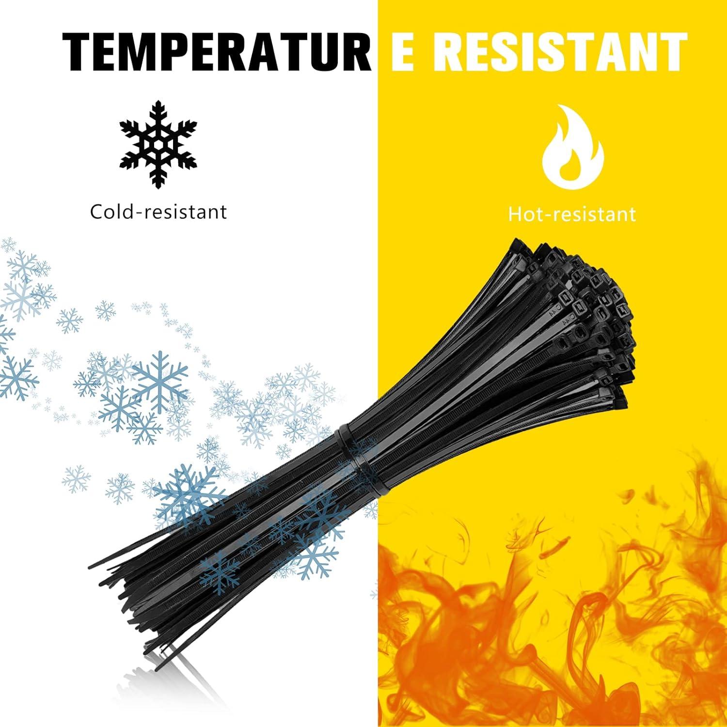 Ataduras de Cables HAVE ME TD 400 Piezas Nylon Negro