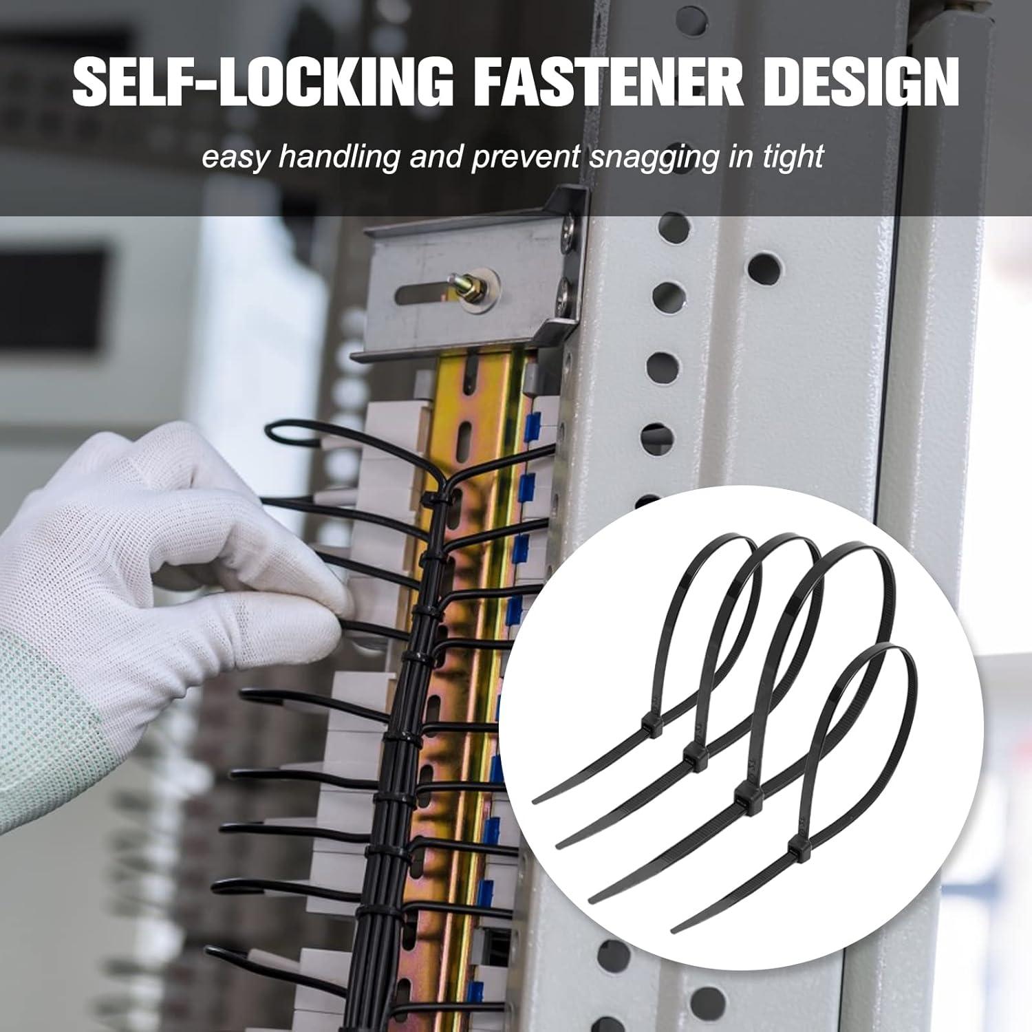 Ataduras de Cables HAVE ME TD 400 Piezas Nylon Negro