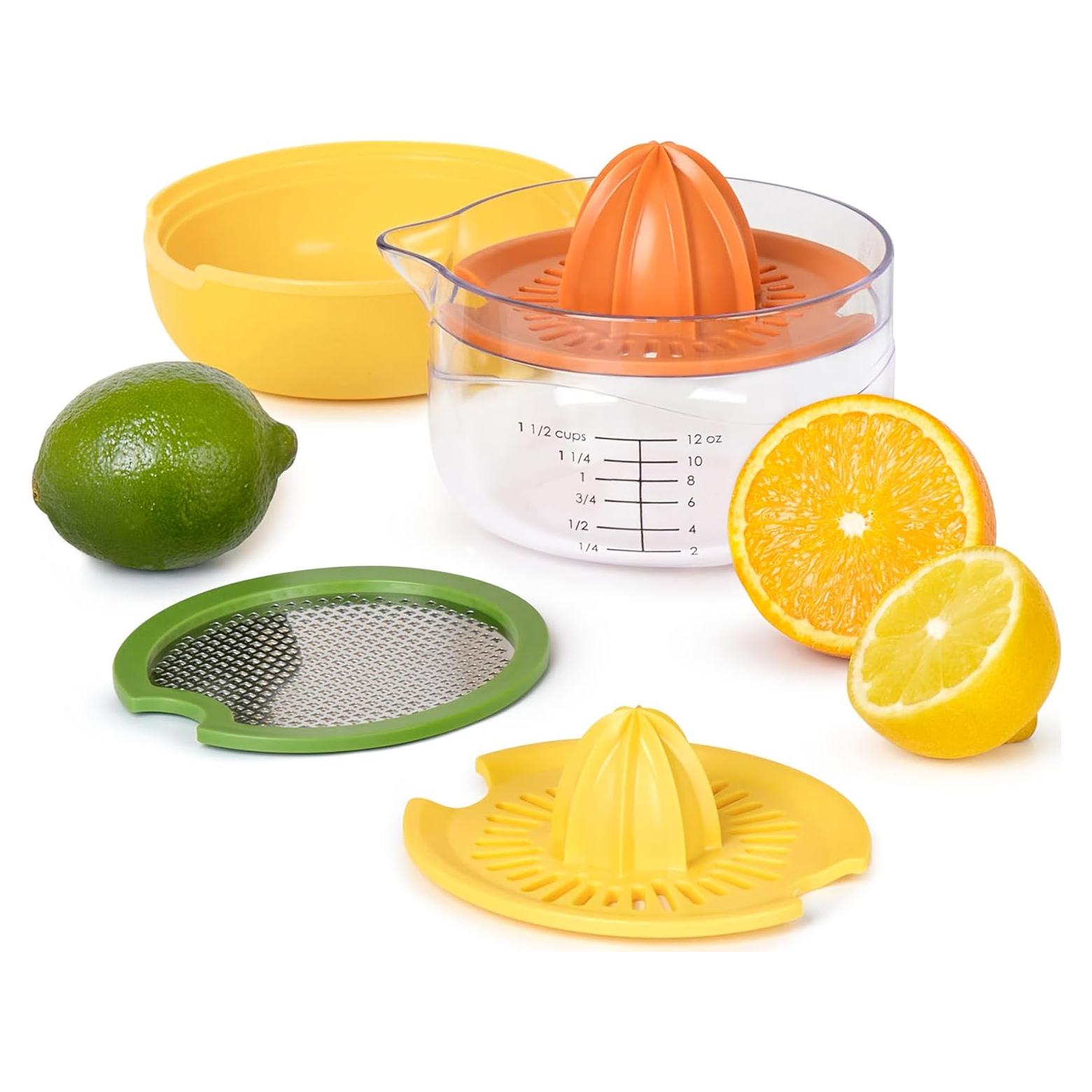 Exprimidor y Rallador de Cítricos Tovolo 3 en 1 Blanco y Amarillo