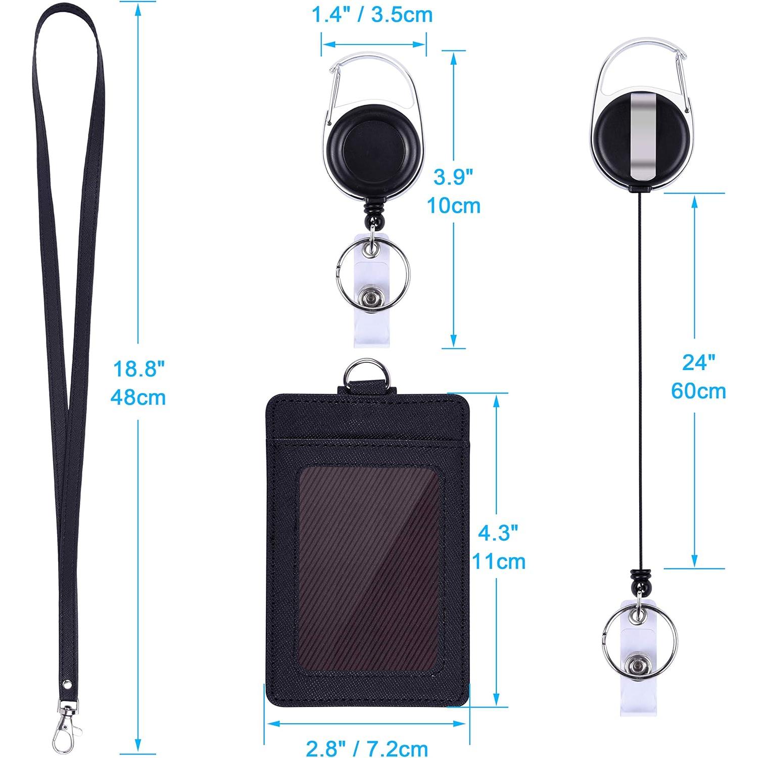 Soporte Retráctil para Insignia Wisdompro con Cinta de Cuello 47.6 cm