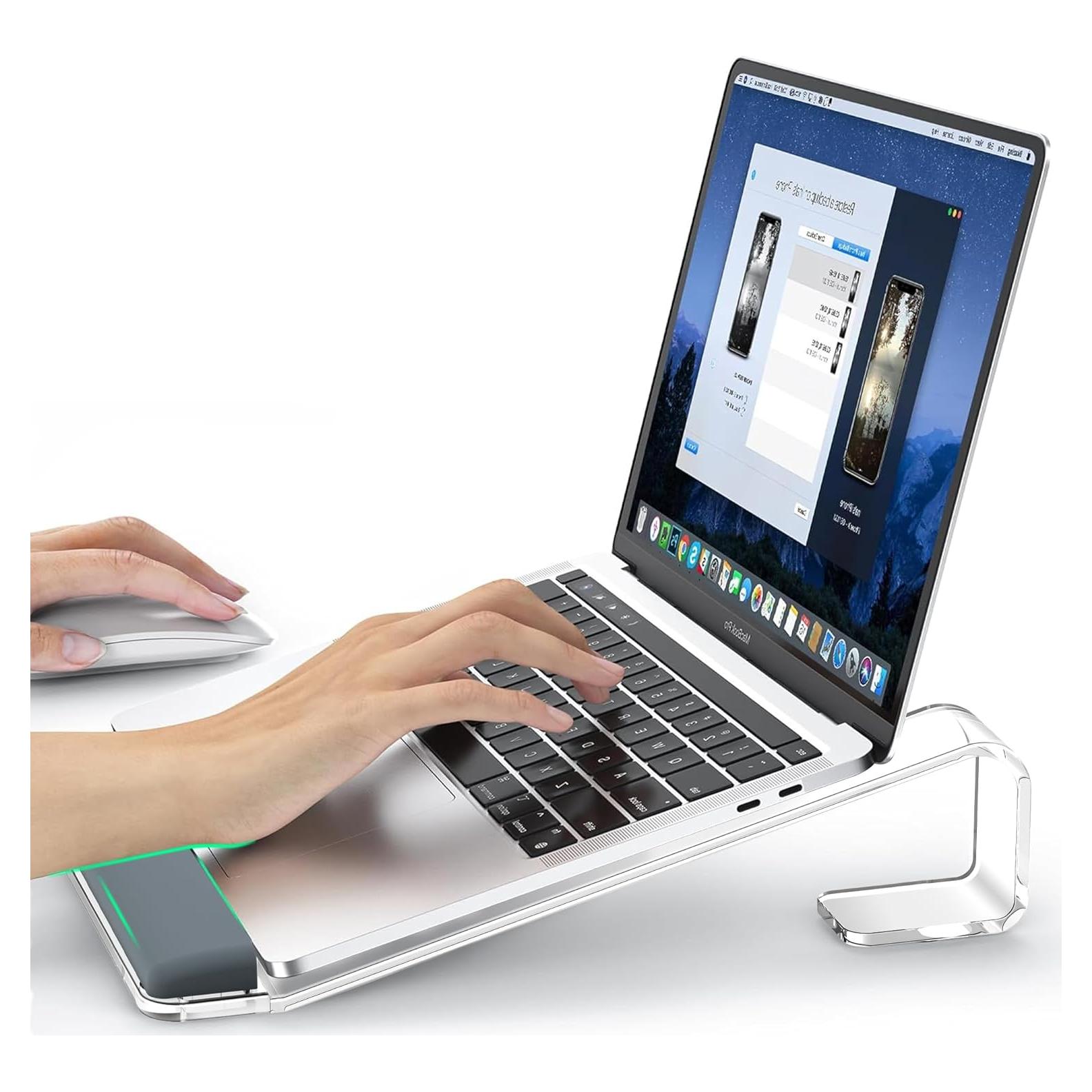 Soporte Ergonómico para Laptop LOXP NH-04B Acrílico Transparente