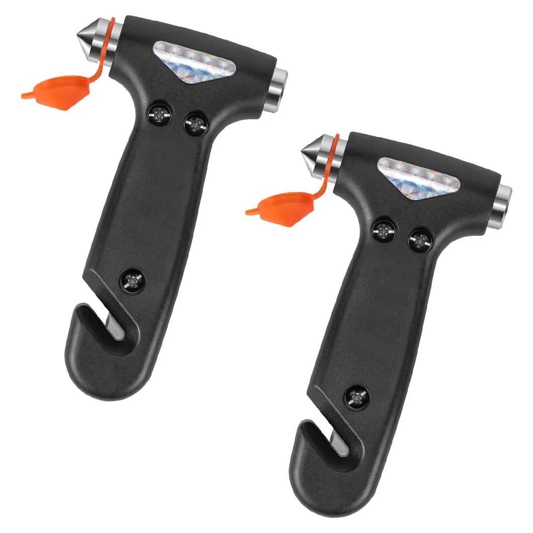 Martillo de Seguridad BELOMI para Automóvil 5-en-1 Negro