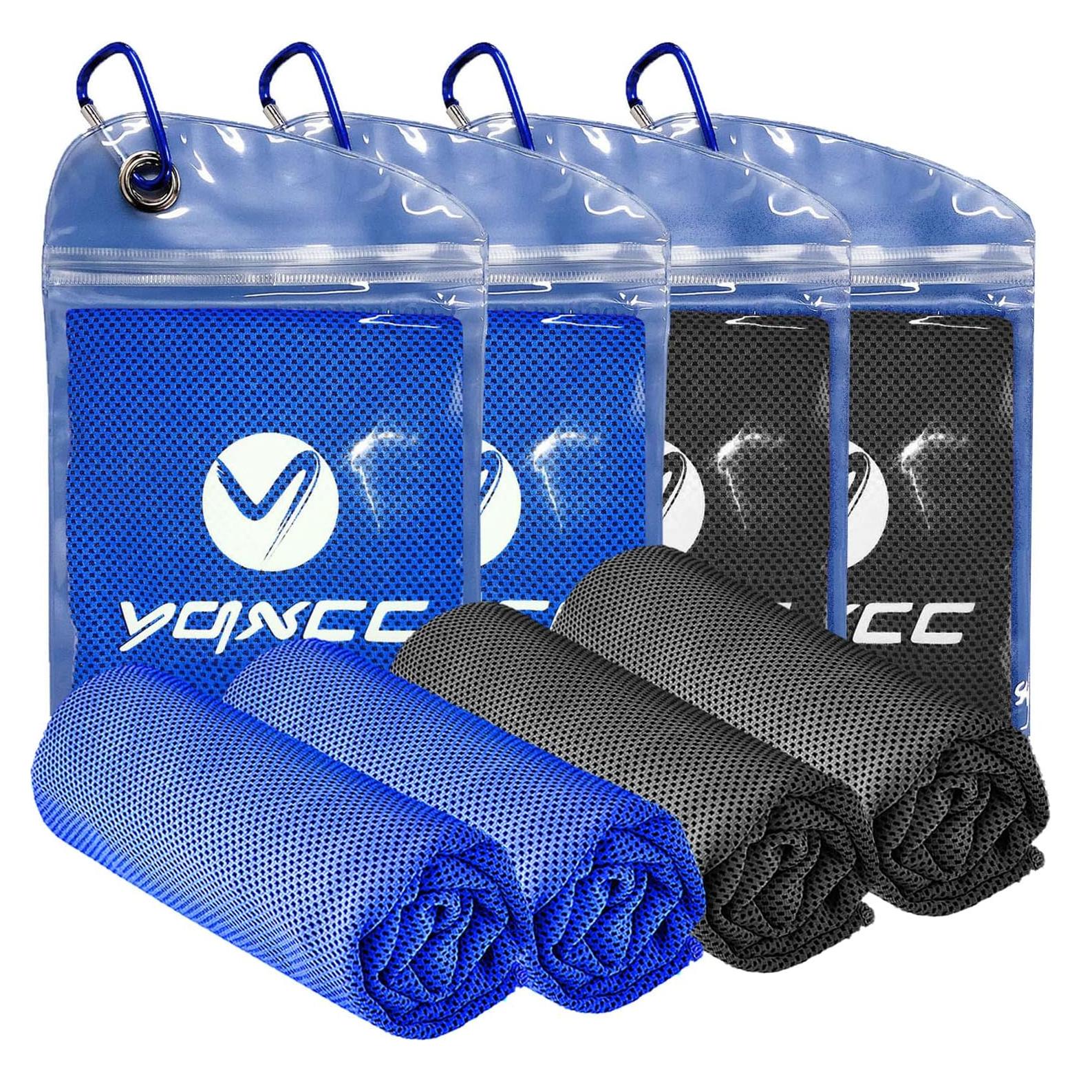 Toallas Enfriadoras YQXCC 4 Piezas Microfibra 101.6x30.5cm