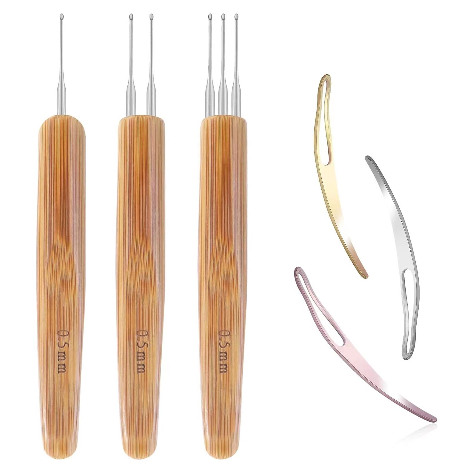 Set de 6 Agujas de Crochet AGBOLO 0.5mm para Dreadlocks