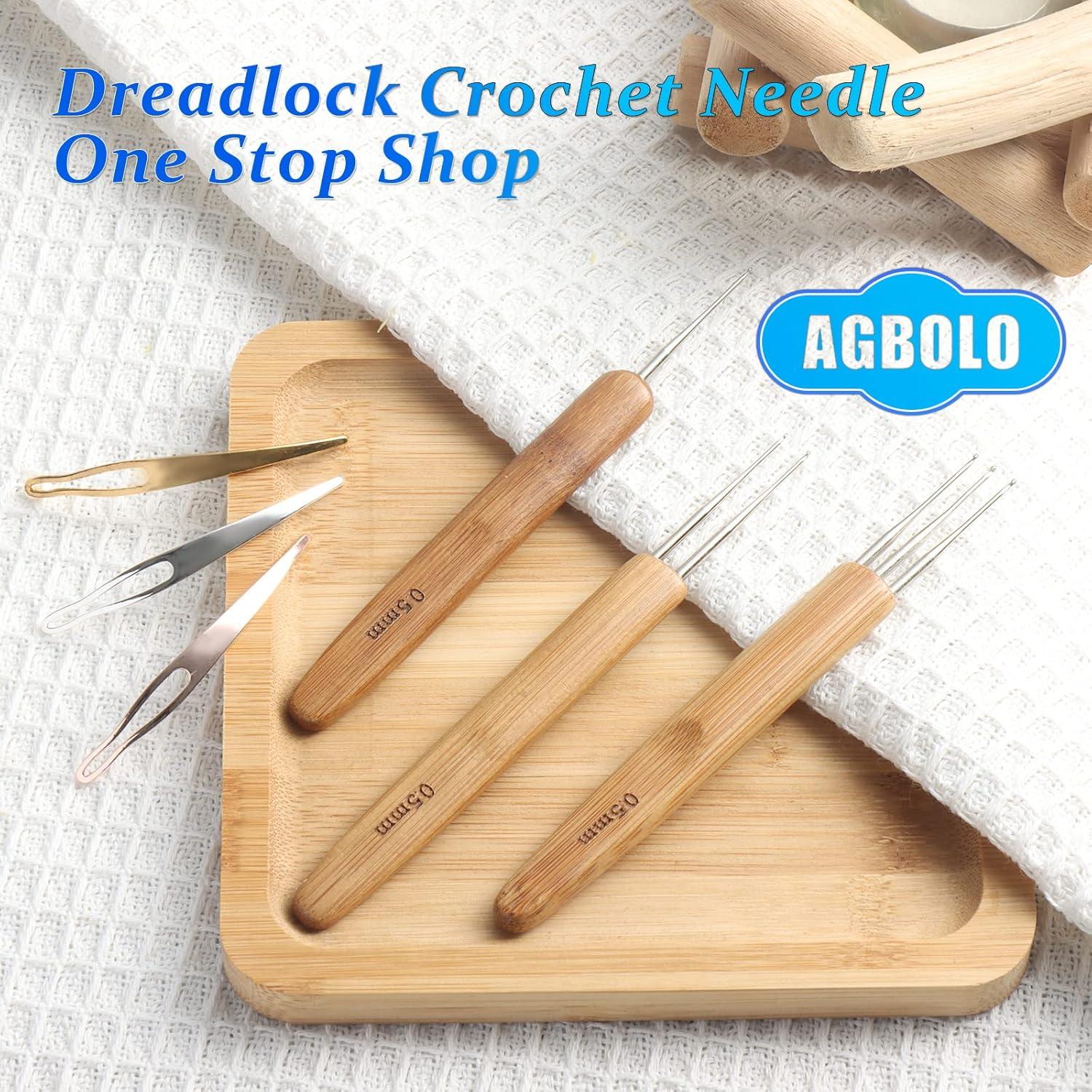 Set de 6 Agujas de Crochet AGBOLO 0.5mm para Dreadlocks