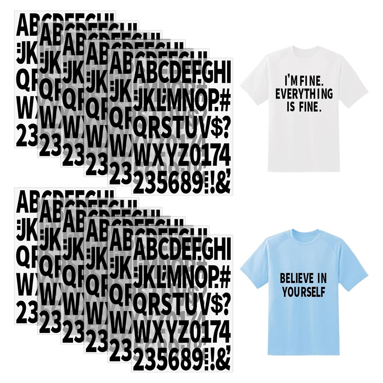 Set de Letras y Números de Planchar Metsyth 612 Piezas Negro