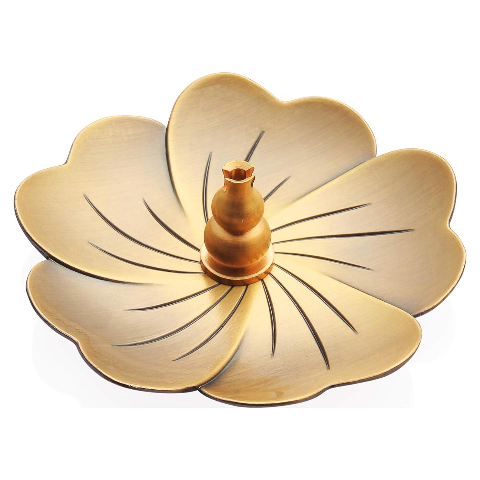 Quemador de Incienso de Cobre MIUPOO Tipo Calabaza 10cm