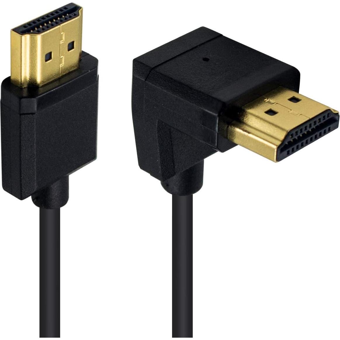 Cable HDMI Enrollado Duttek 1.2M 90 Grados Macho a Macho 4K