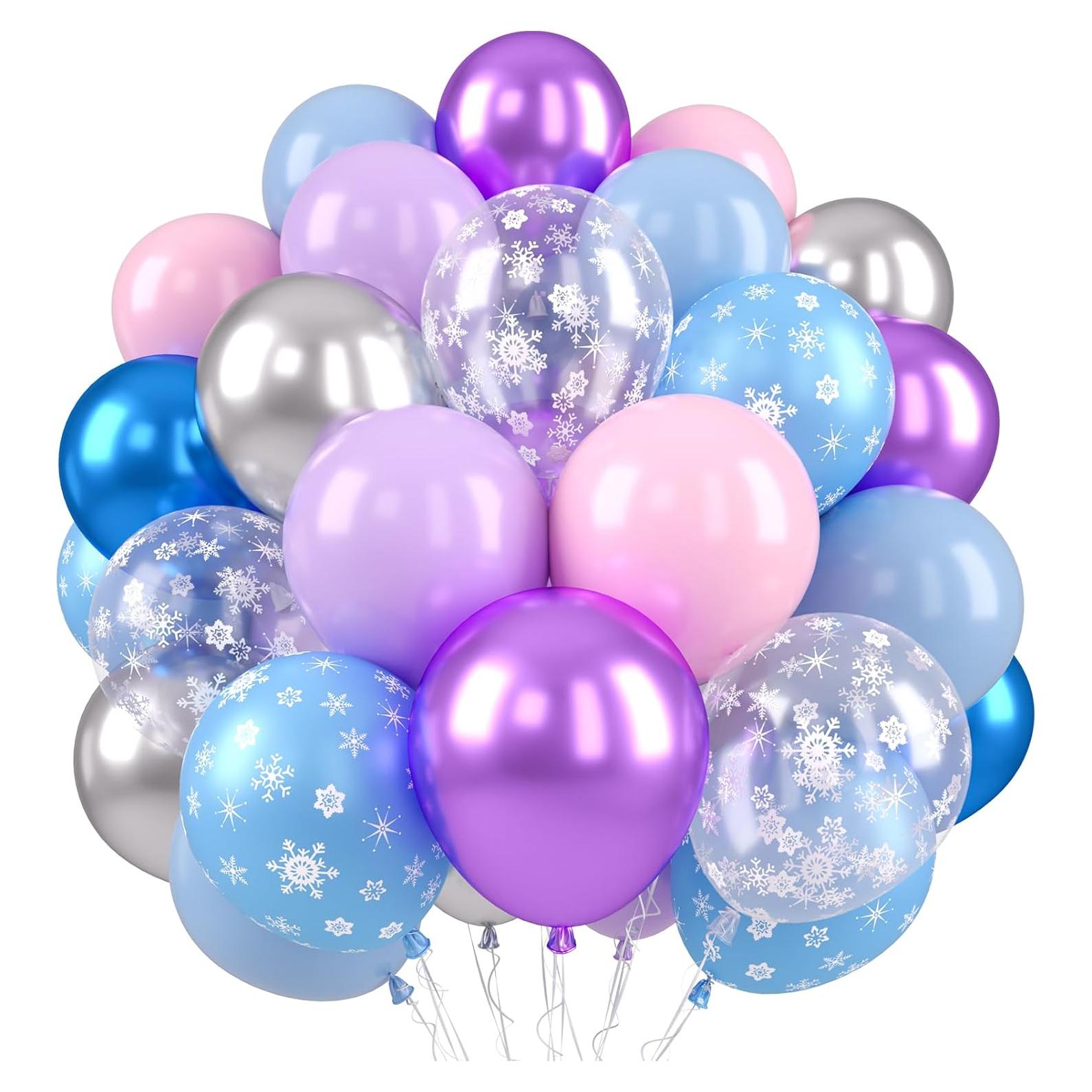 Globos de Fiesta Congelada Paready - 12 Piezas, Azul y Rosa