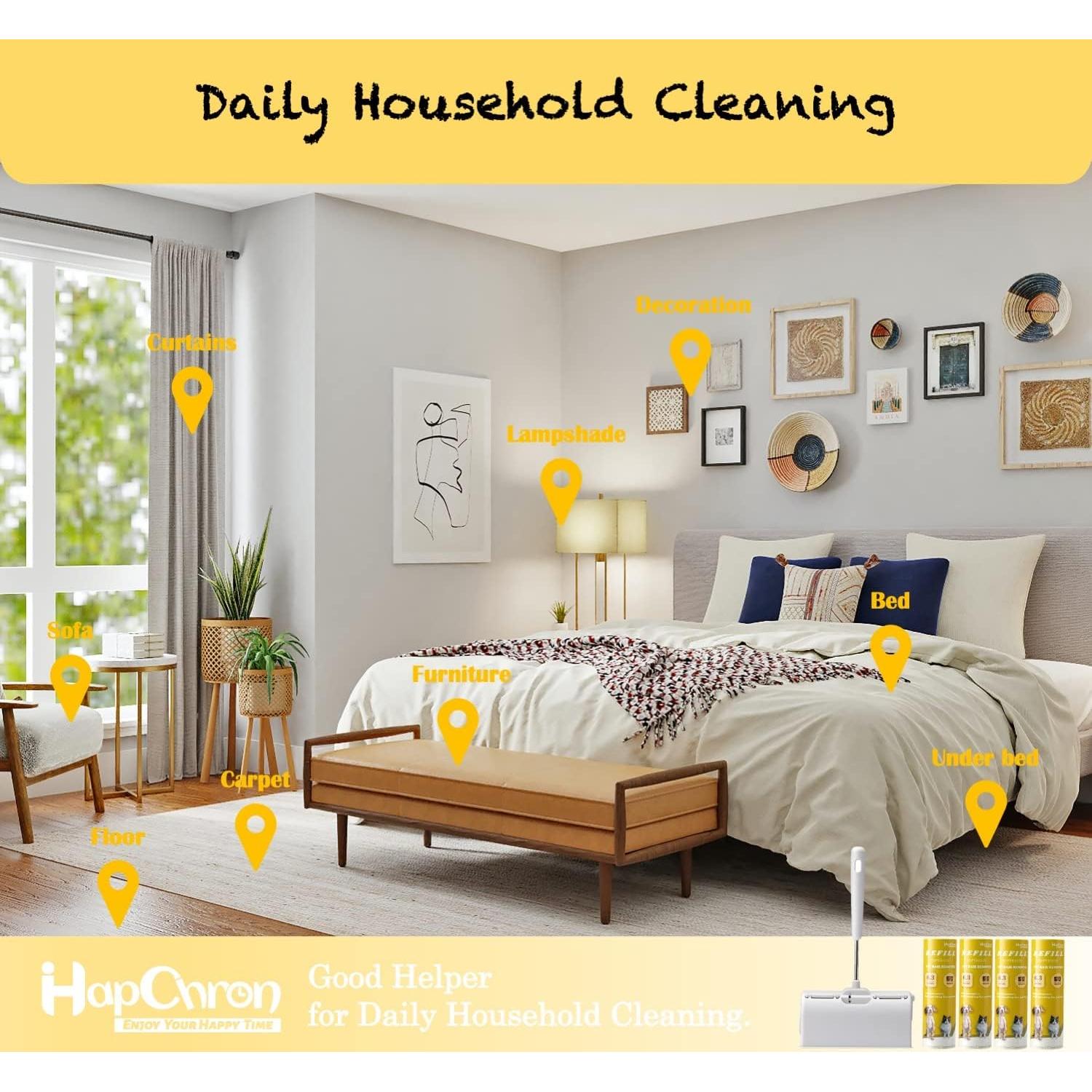 Rodillo de Pelusa Extra Pegajoso HapChron 6.3" con 240 Hojas