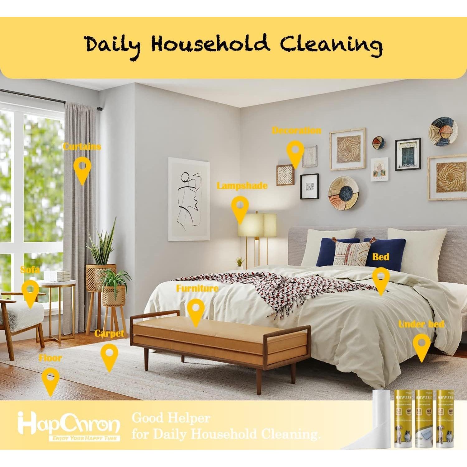 Rodillo de Pelusa Extra Pegajoso HapChron 6.3" con 240 Hojas