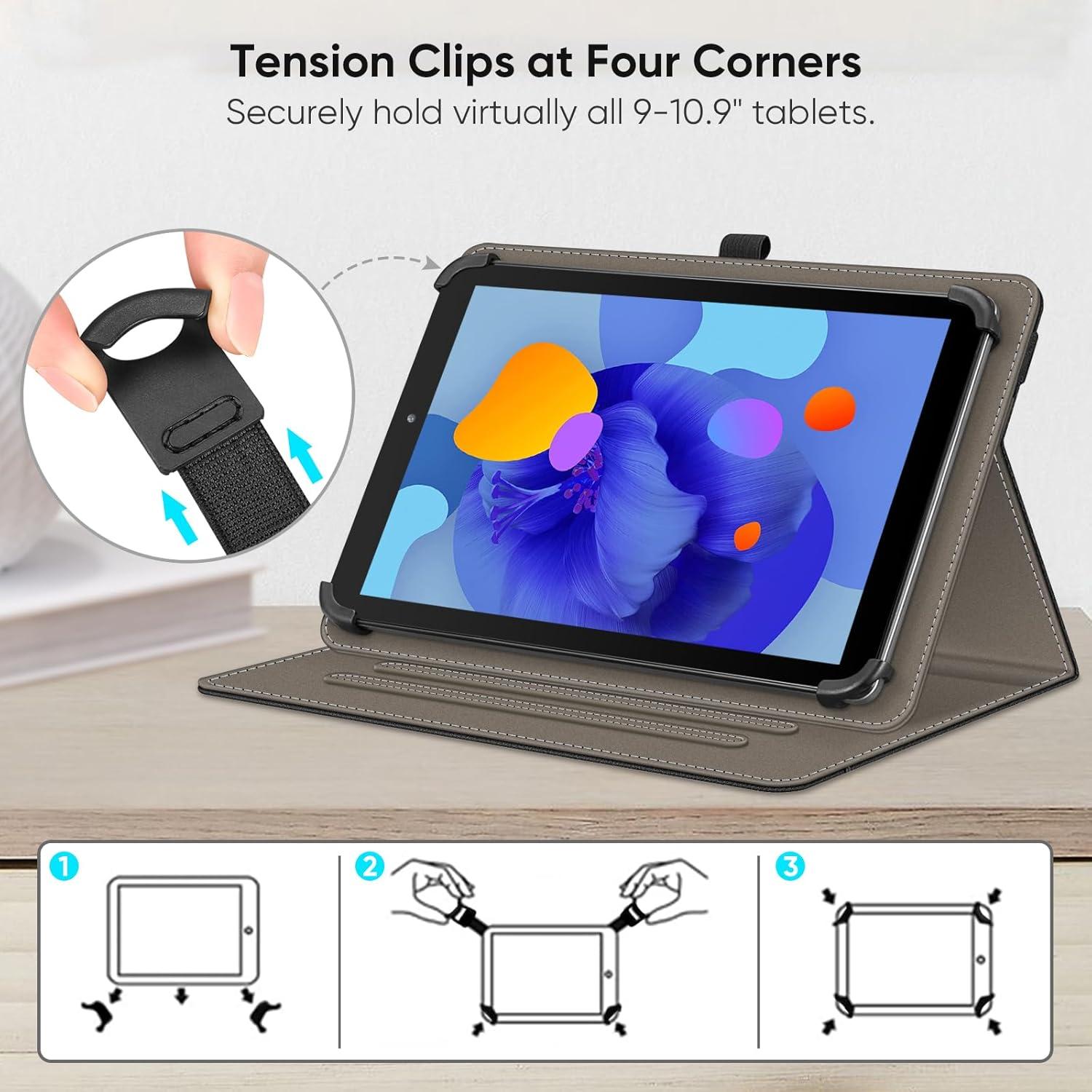 Funda Universal Fintie para Tabletas 9-11" Negra con Soporte