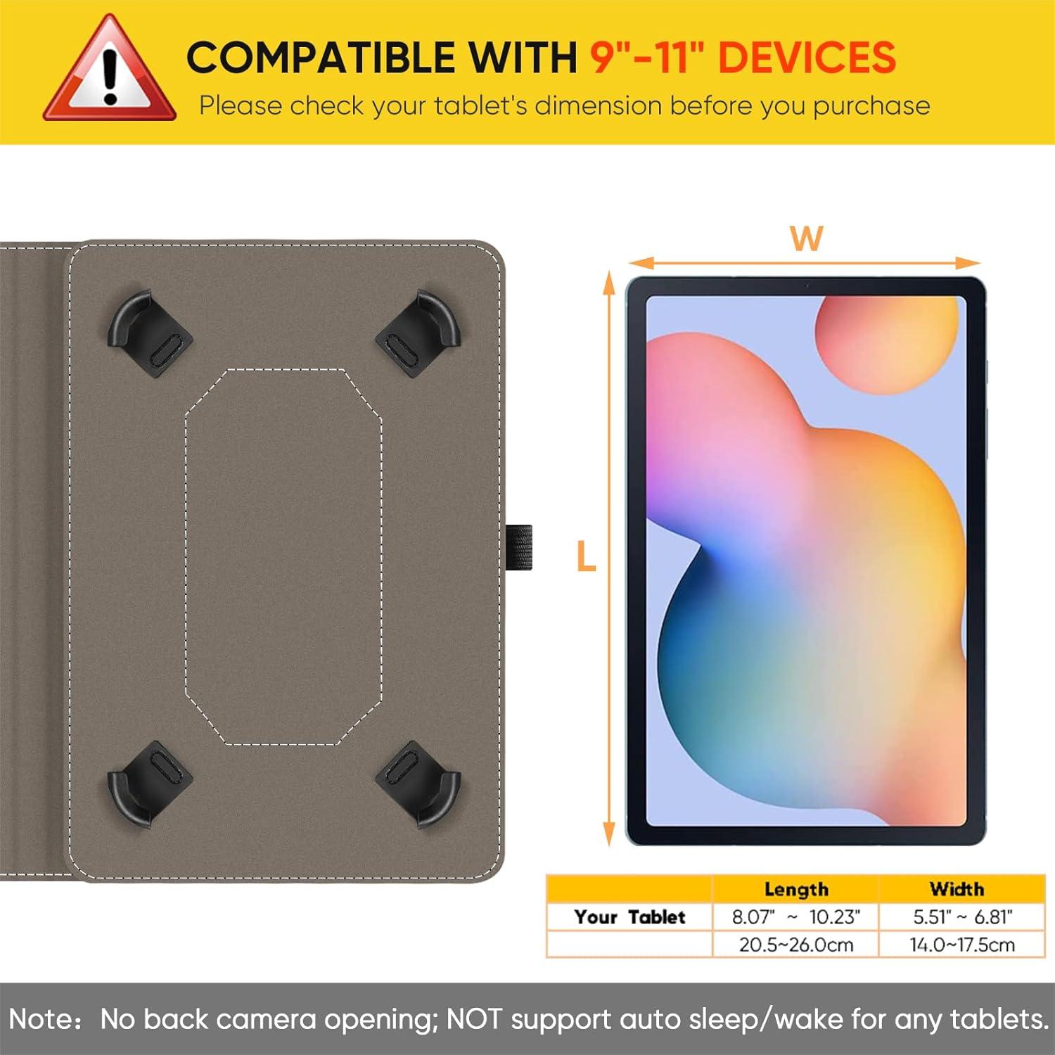 Funda Universal Fintie para Tabletas 9-11" Negra con Soporte