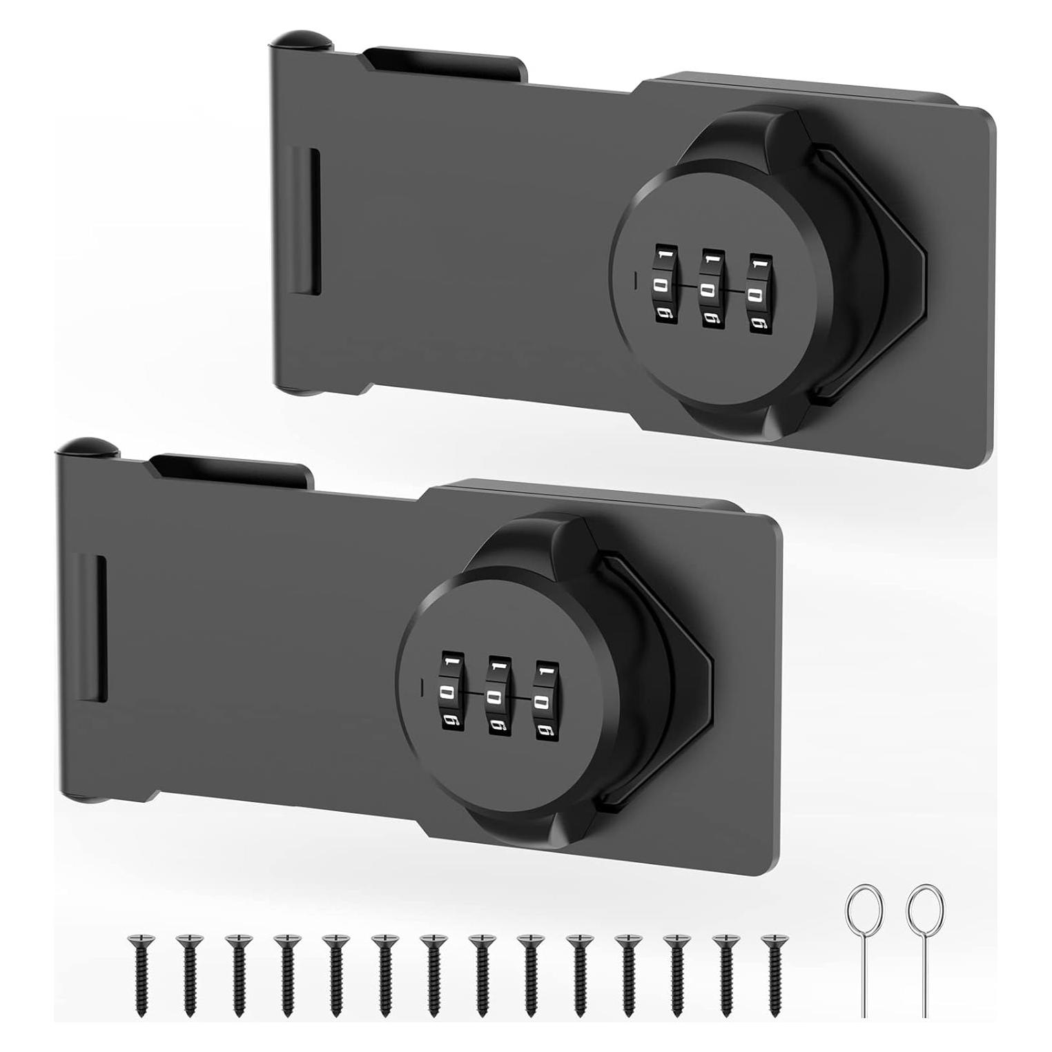 Cerraduras de combinación YogePote para puertas y gabinetes - 2 paquetes