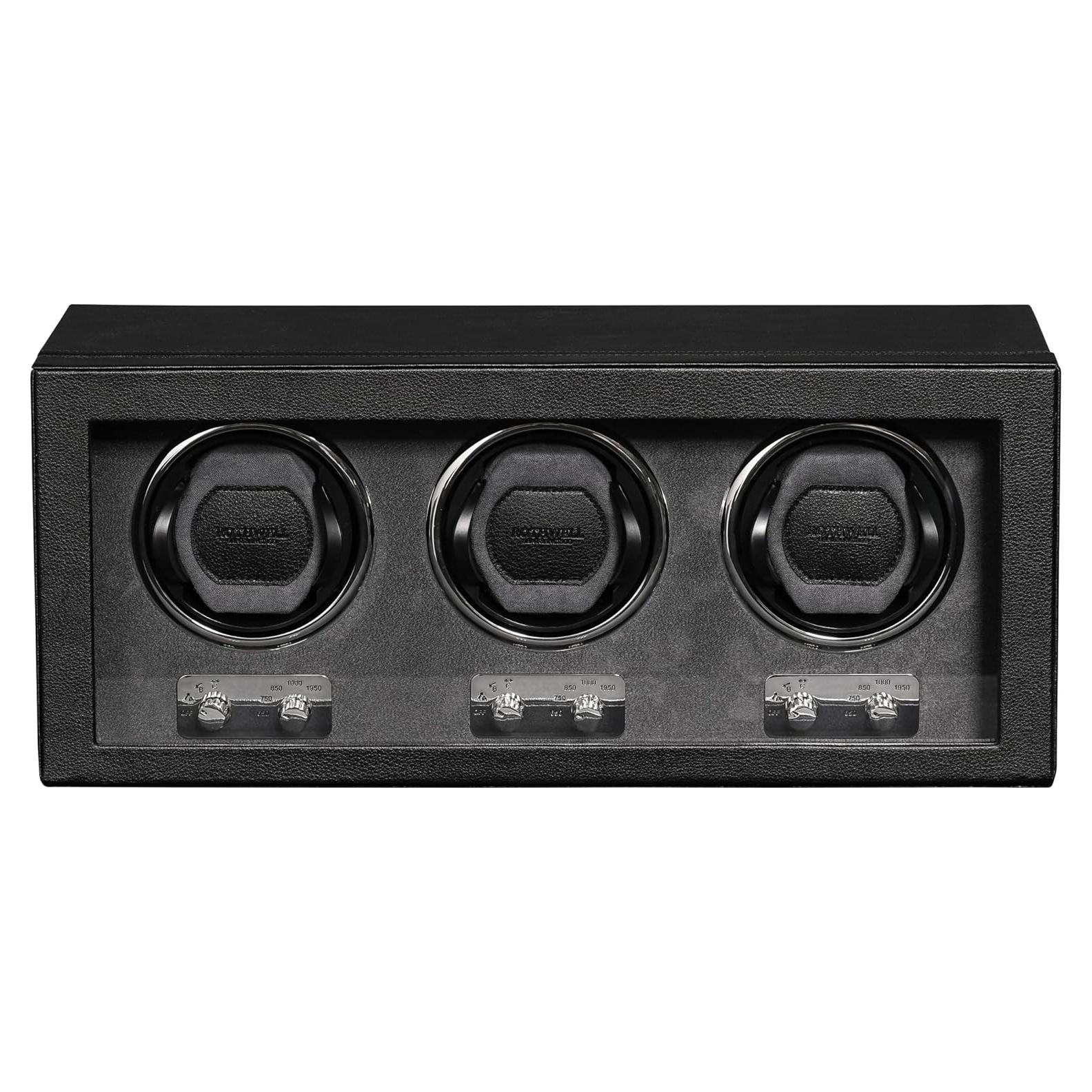 Enrollador de Relojes Automáticos ROTHWELL Triple Negro/Grey