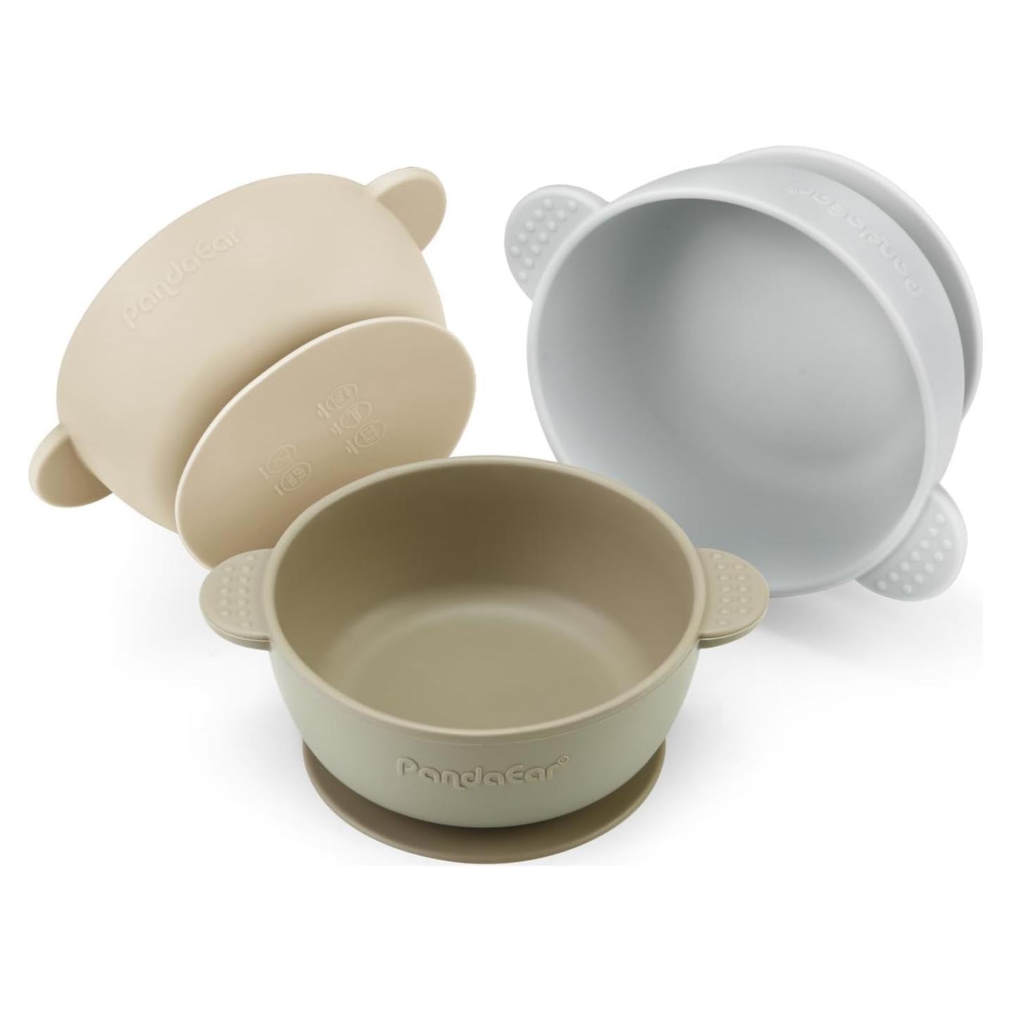 Tazones de Silicona Antideslizantes PandaEar 3 Piezas 284g
