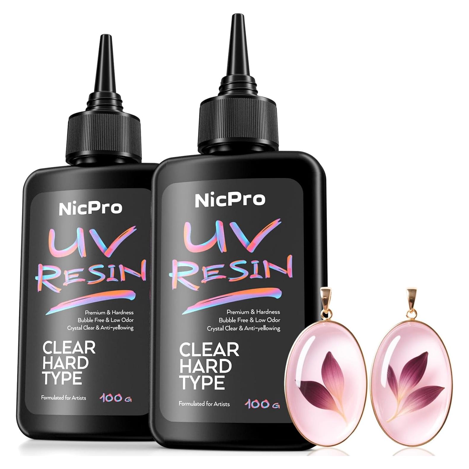 Kit de Resina UV Nicpro 200g - Pegamento Cristal Claro