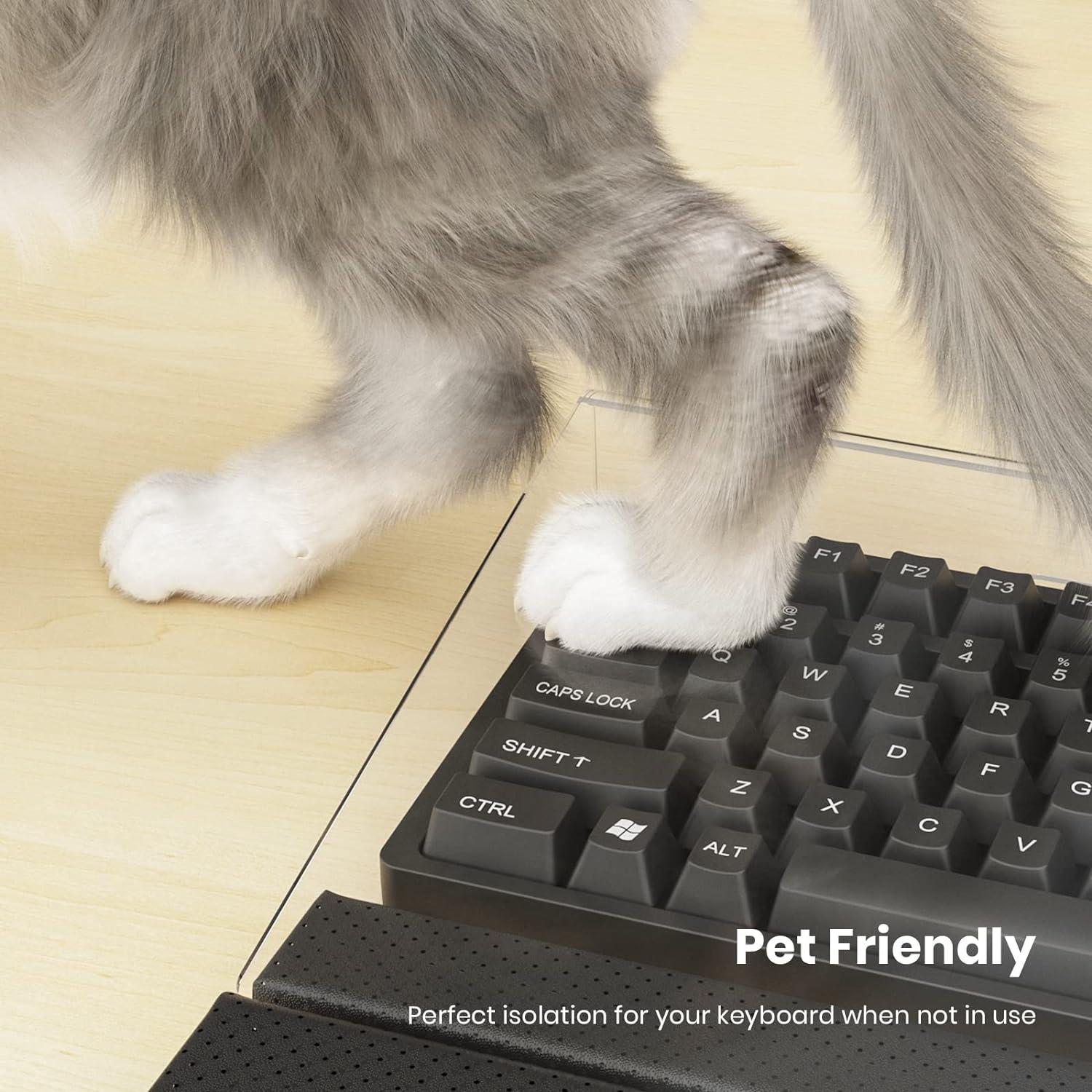 Soporte de Teclado Acrílico YILAXIA con Reposamuñecas Ergonómico