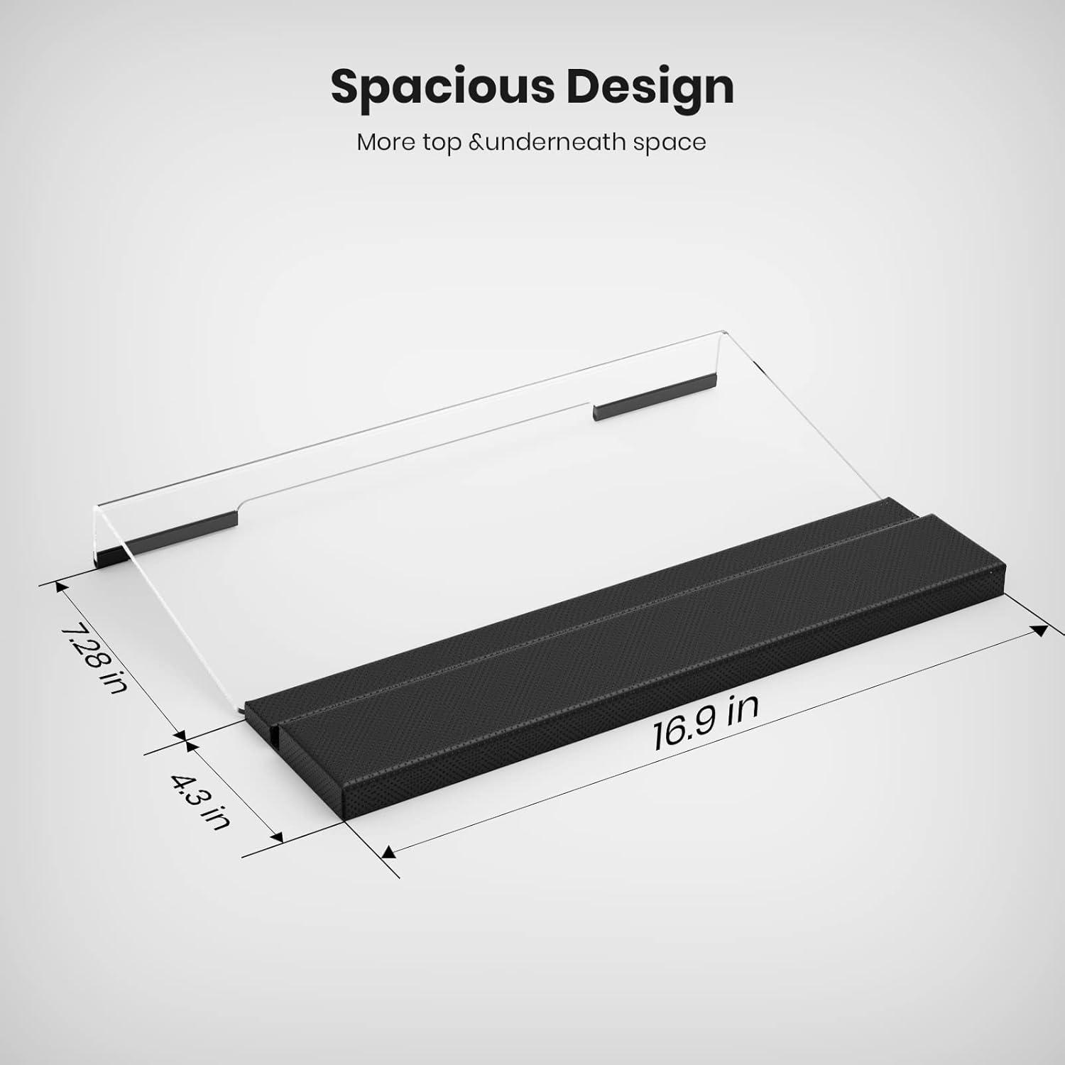 Soporte de Teclado Acrílico YILAXIA con Reposamuñecas Ergonómico