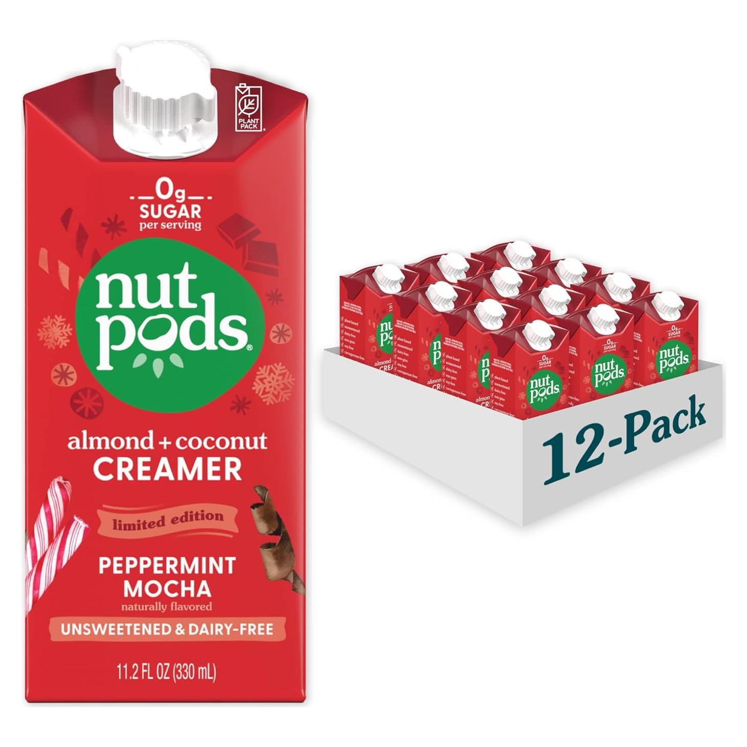 Crema Sin Azúcar Nutpods Menta Mocha 12x11.2oz Vegana