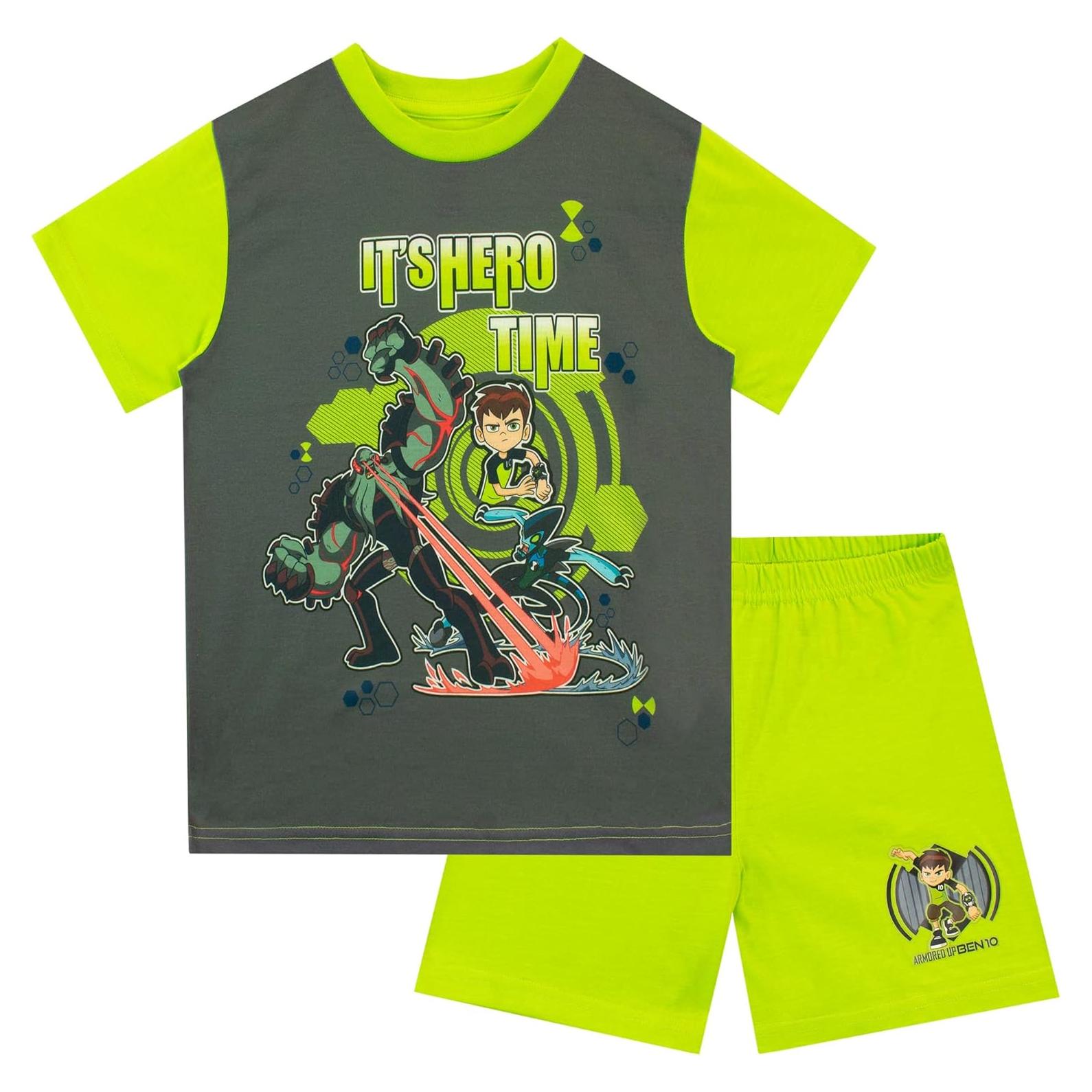 Pijamas cortos Ben 10 para Niños 8 años - Verde Neón