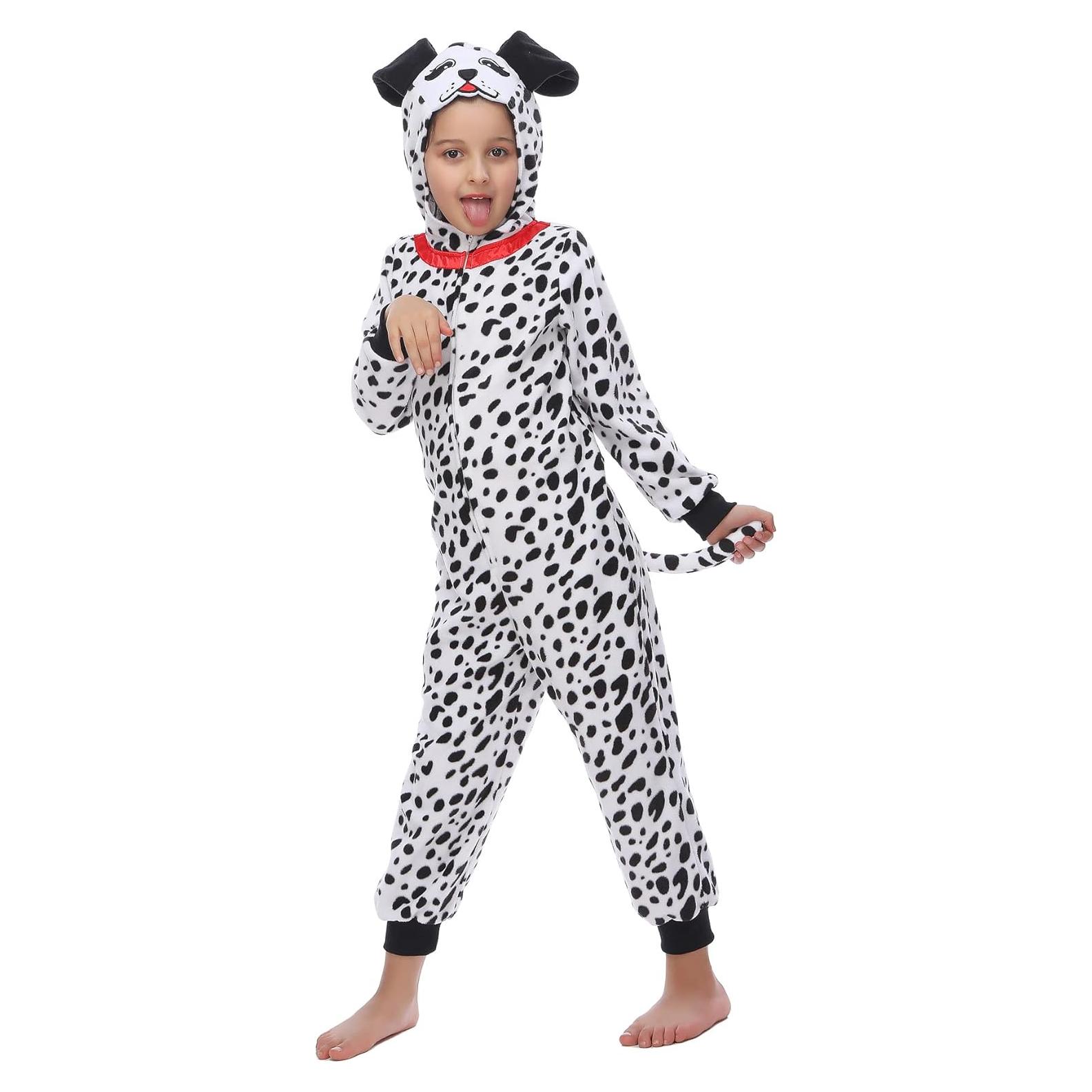 Disfraz de Dálmatas para Niños - Onesie Suave 6-8 Años
