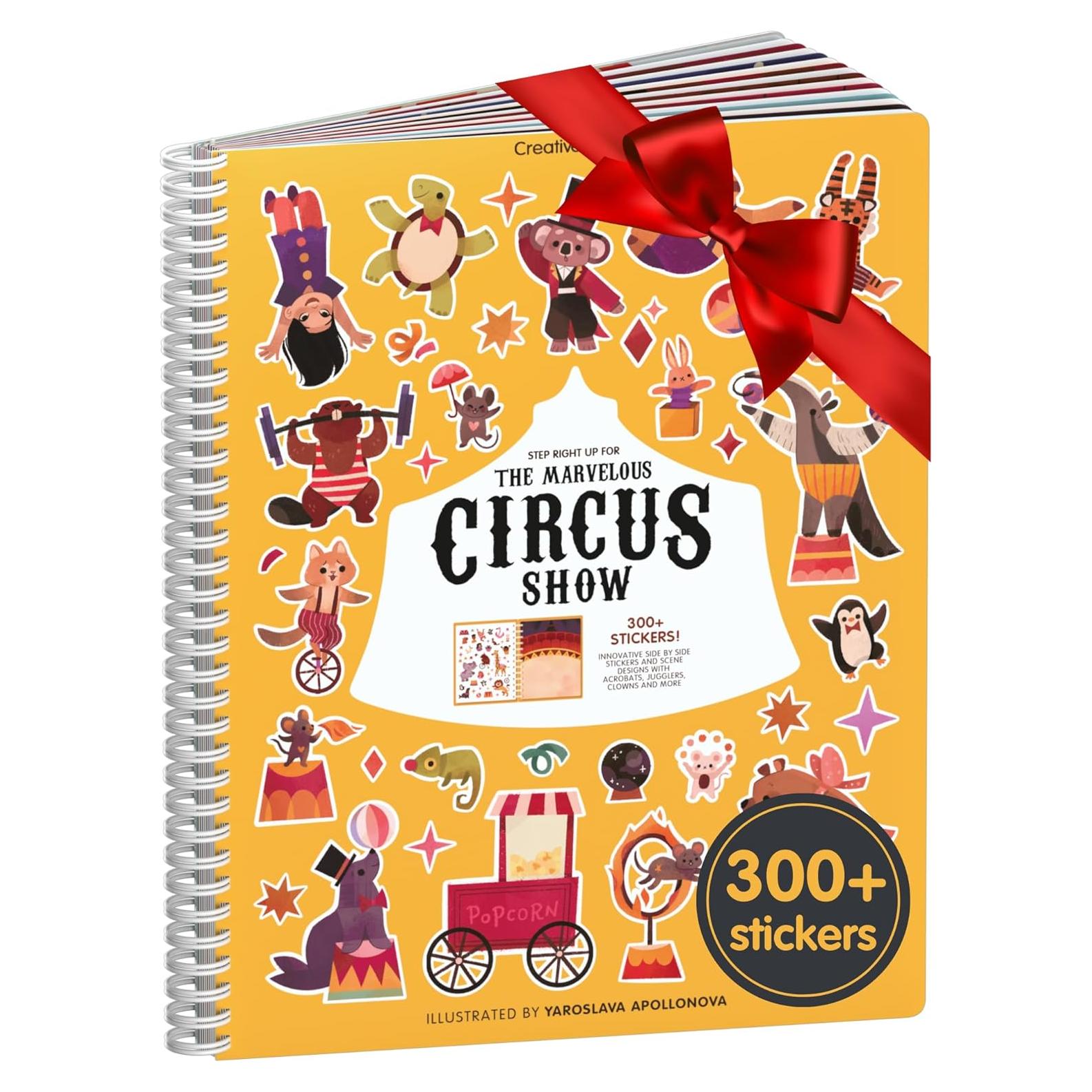 Libro de Stickers Circo CUPKIN 300+ Stickers y 8 Escenas