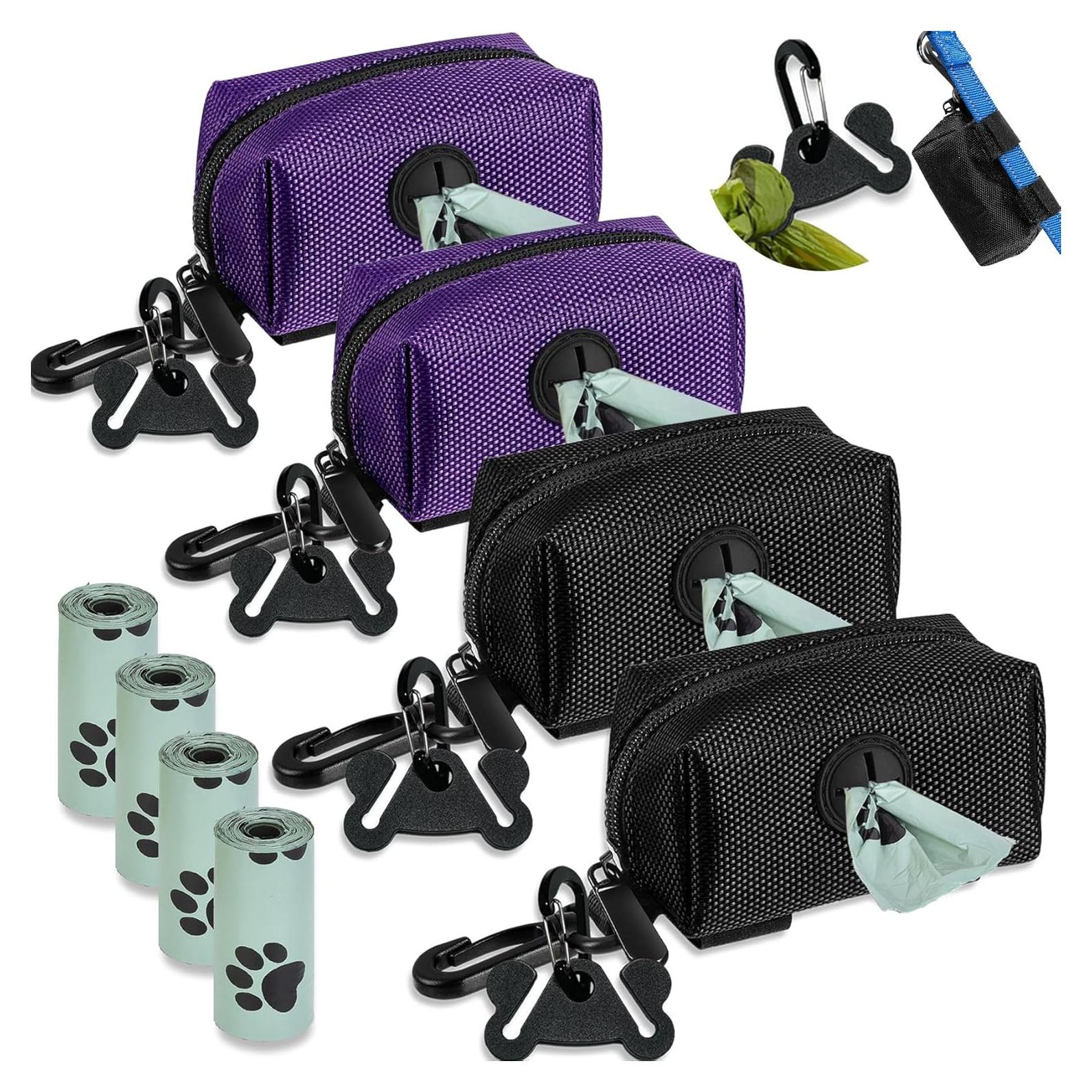 Dispensador de bolsas de desechos para perros Hilihali 4 en 1