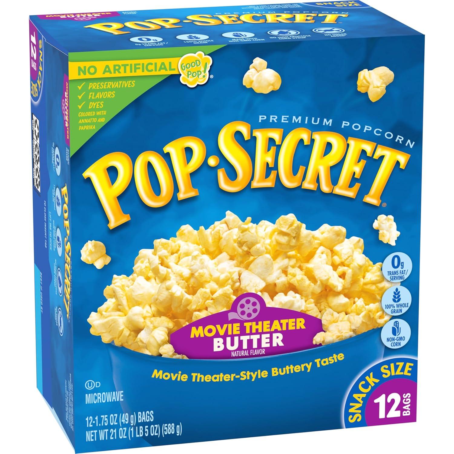 Palomitas de Maíz para Microondas Pop Secret Mantequilla 12 Bolsas