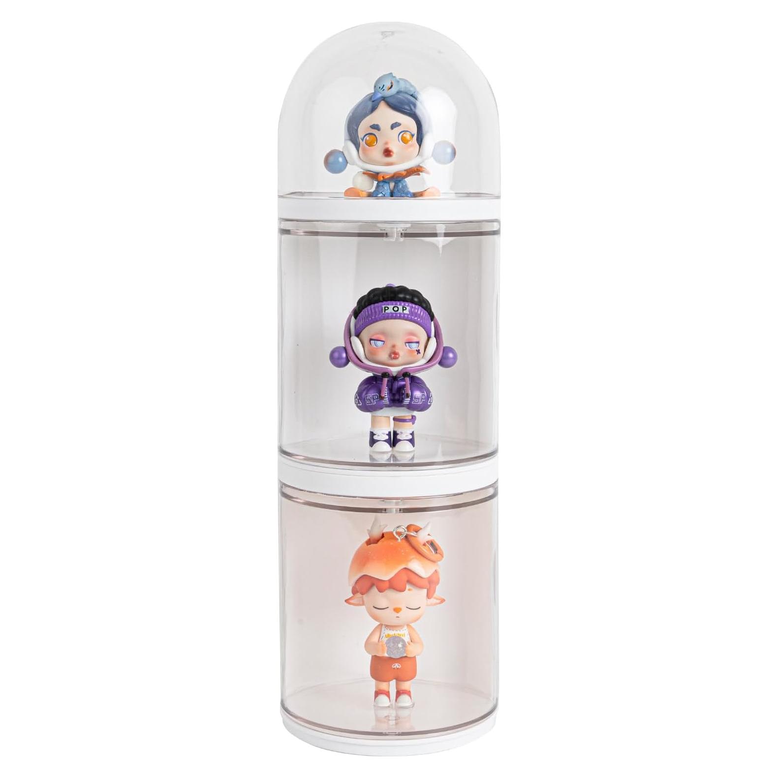 Caja de Exhibición de Figuras Transparentes Pop Mart 3 Capas