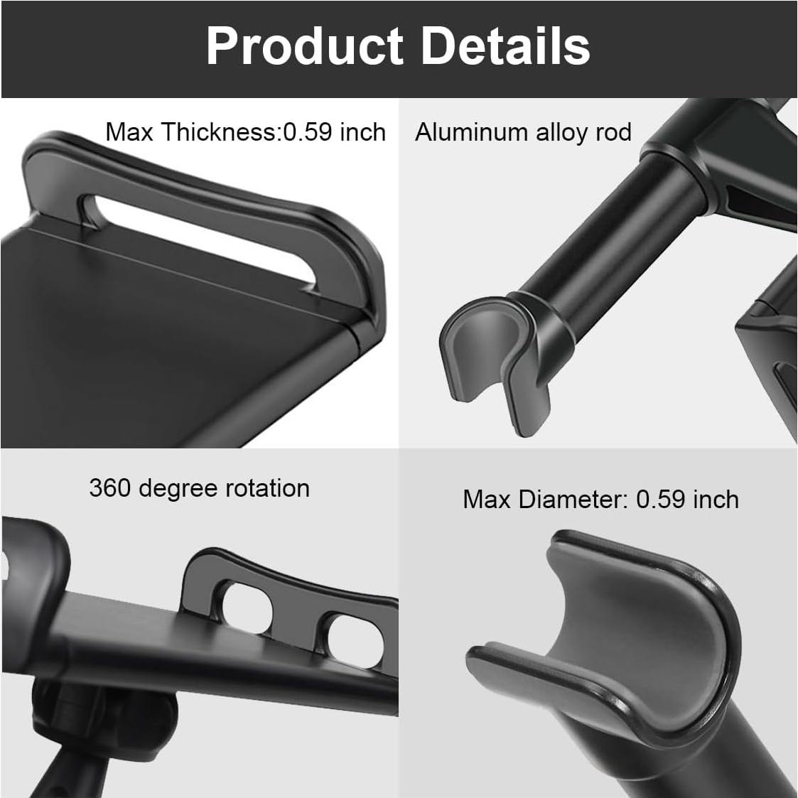 Soporte para Reposacabezas de Coche DUSCOKE Ajustable 360°