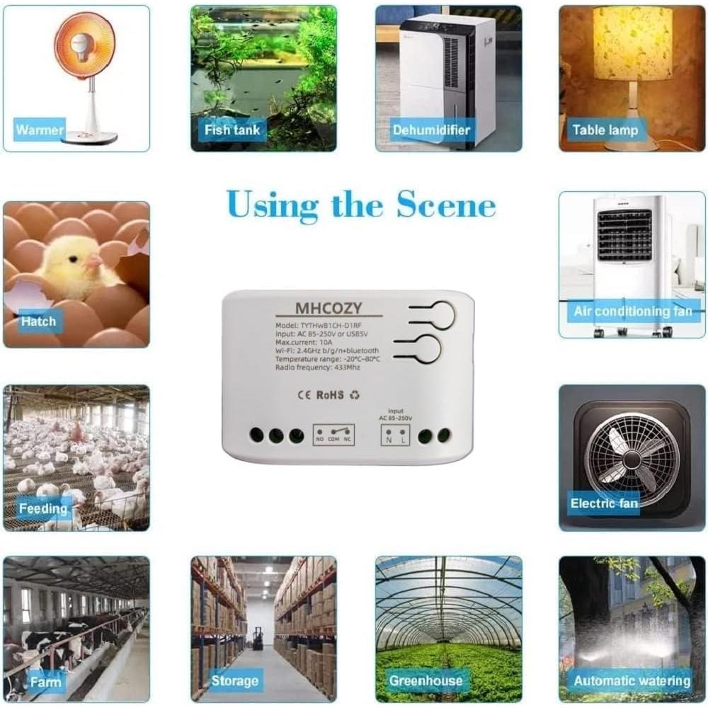 Controlador de Temperatura y Humedad Zigbee MHCOZY 10A