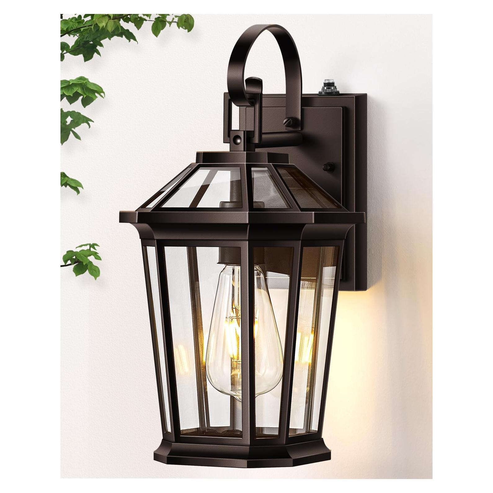 Aplique de Pared Exterior VIANIS Bronce Aceitado Dusk to Dawn