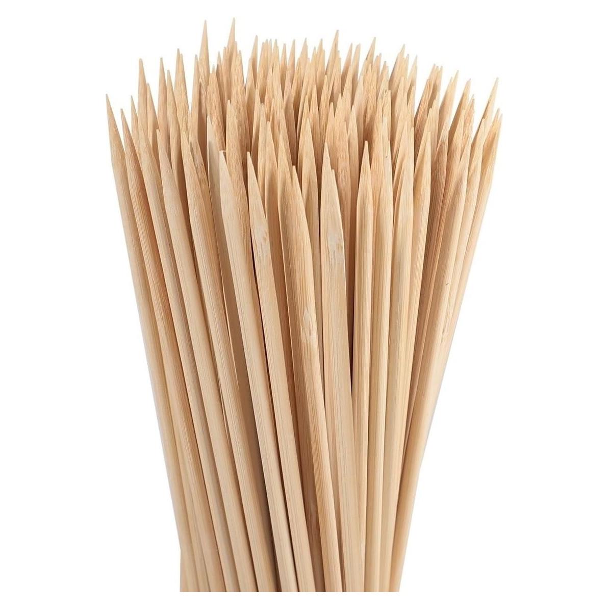 150 Palitos de Bambú 40 cm WSICSE para Barbacoa y Manualidades