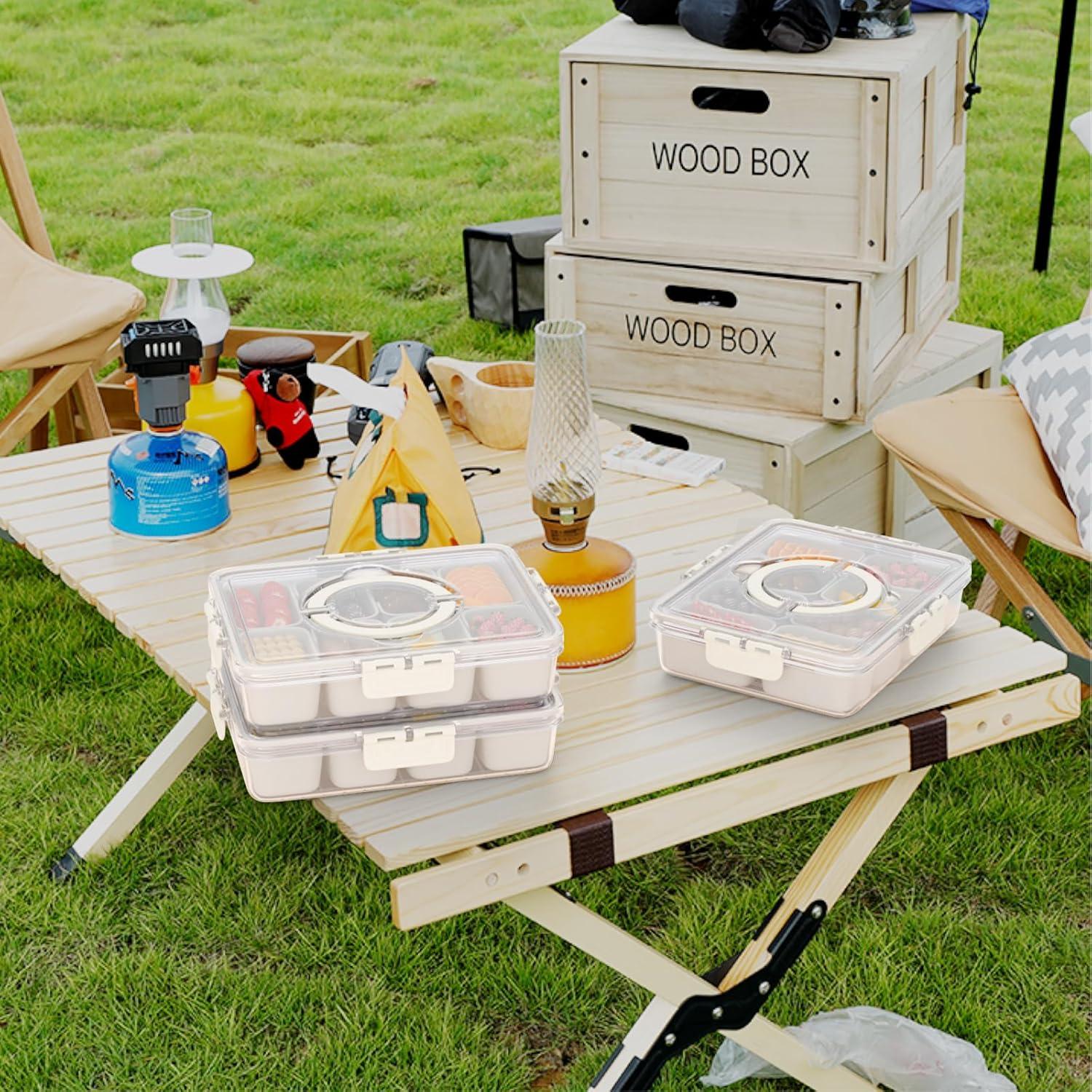 Contenedor Snackle Box Dunruz 8 Compartimentos 4.5L Transparente