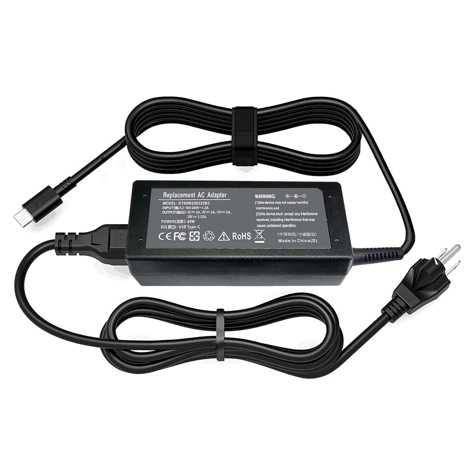 Cargador USB C 65W DMKAOLLK para Lenovo Yoga y ThinkPad